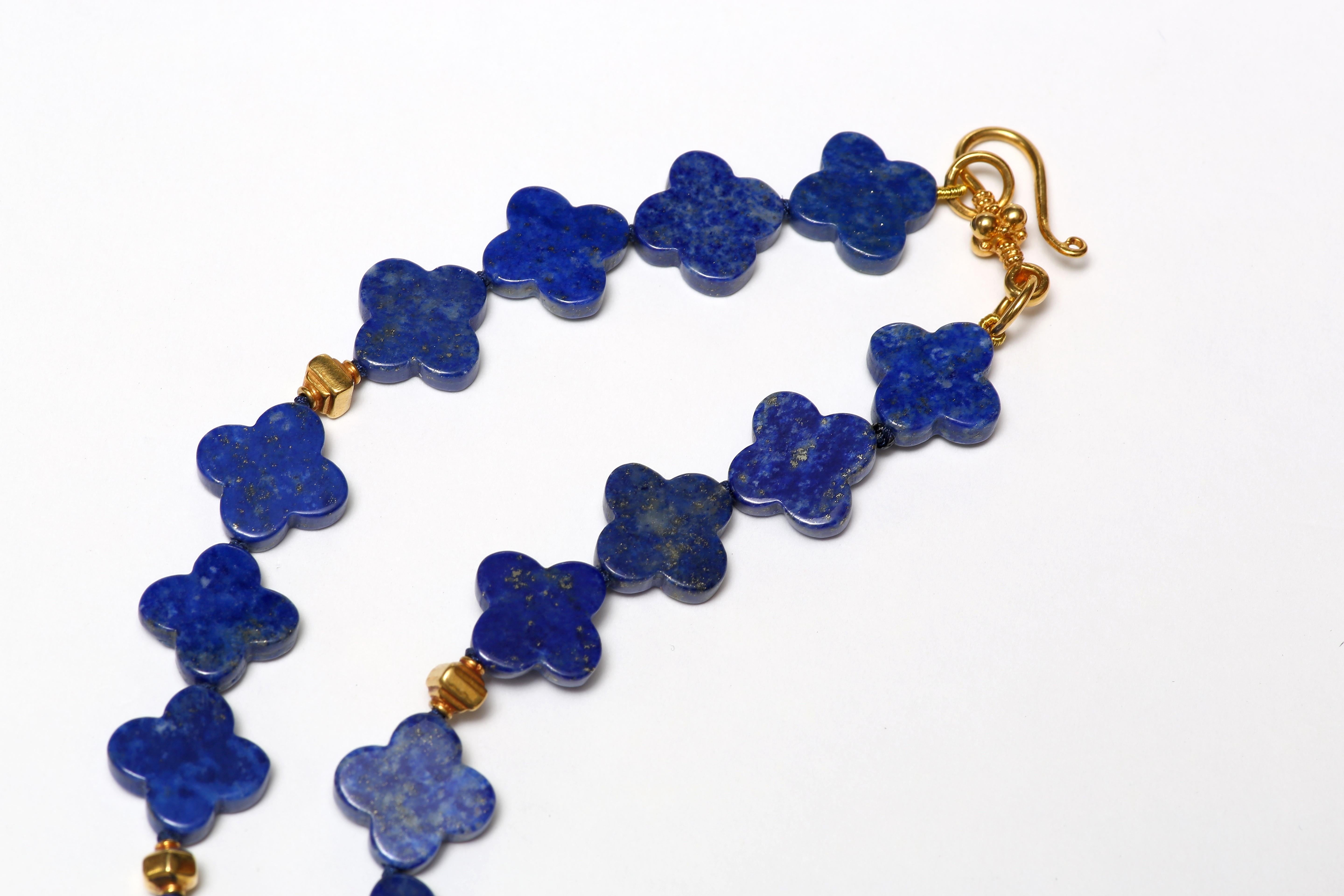 Women's Blue Lapiz Gold Necklace