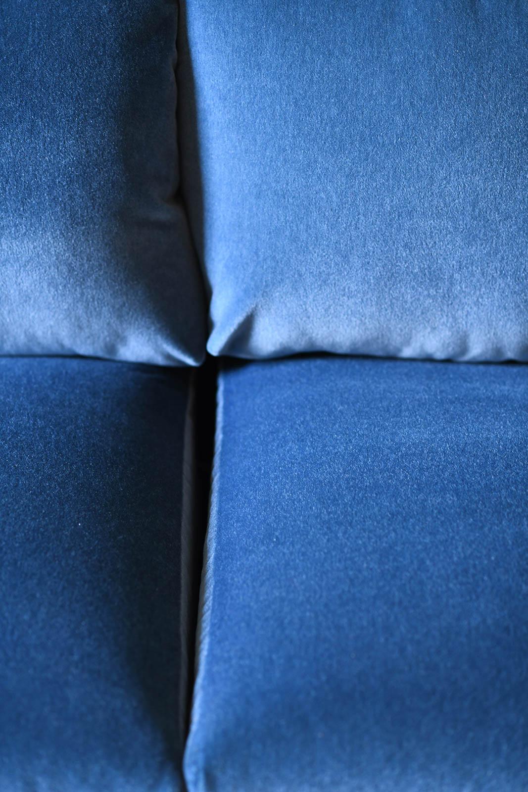 Canapé modulaire bleu LB en vente 1