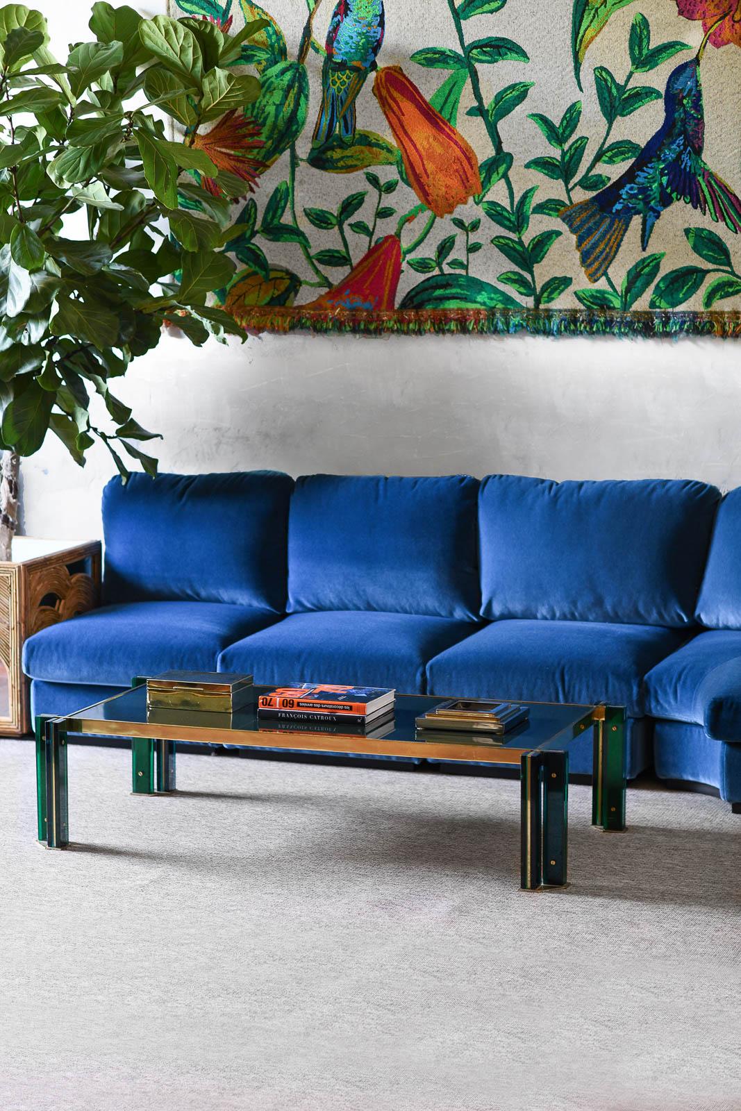 Canapé modulaire bleu LB en vente 4