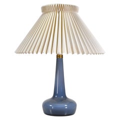 Blue Le Klint & Holmegaard Blown Glass Table Lamp Denmark by Esben Klint, 1949