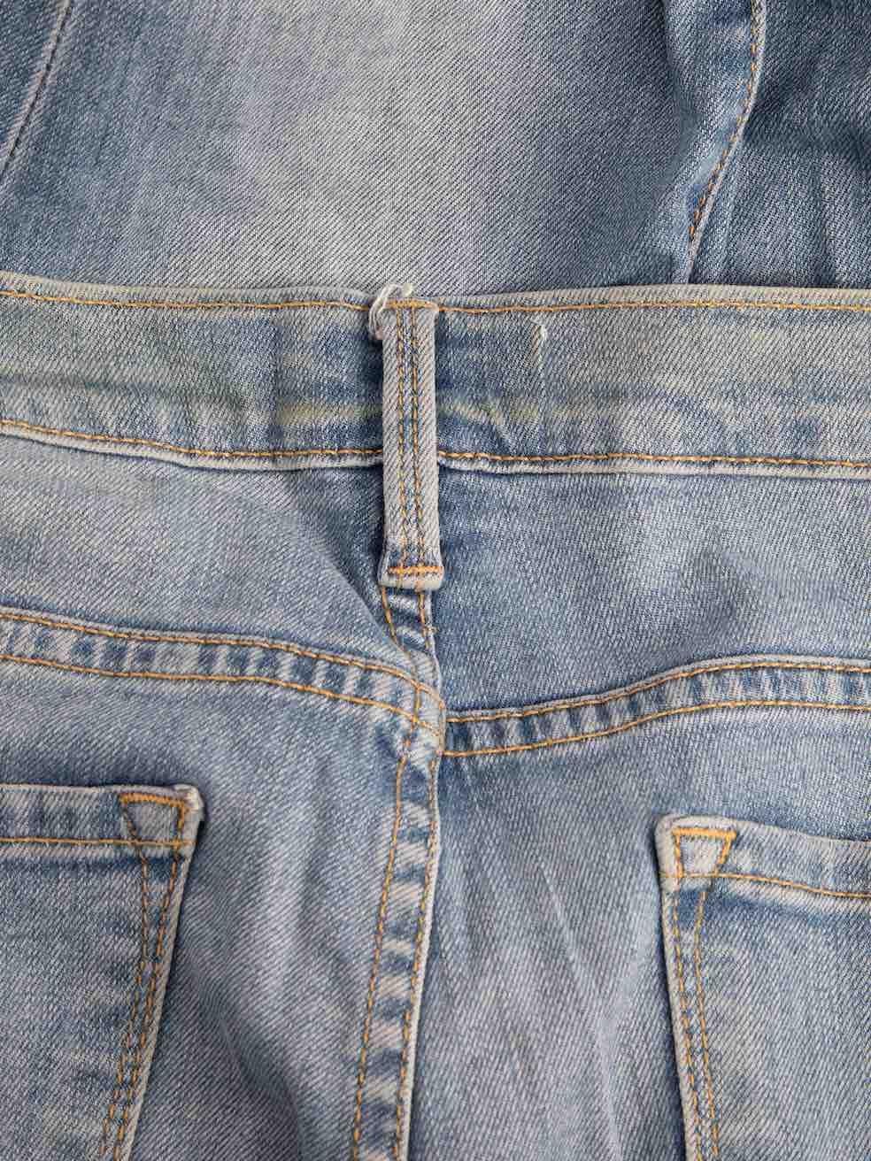 Blue Le Skinny de Jeanne Crop Jeans Size L For Sale 1