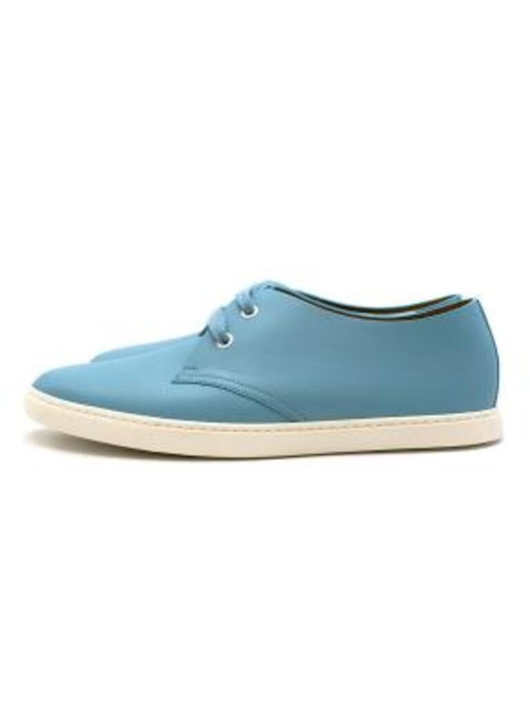 Blue Leather Lace-Ups For Sale 1
