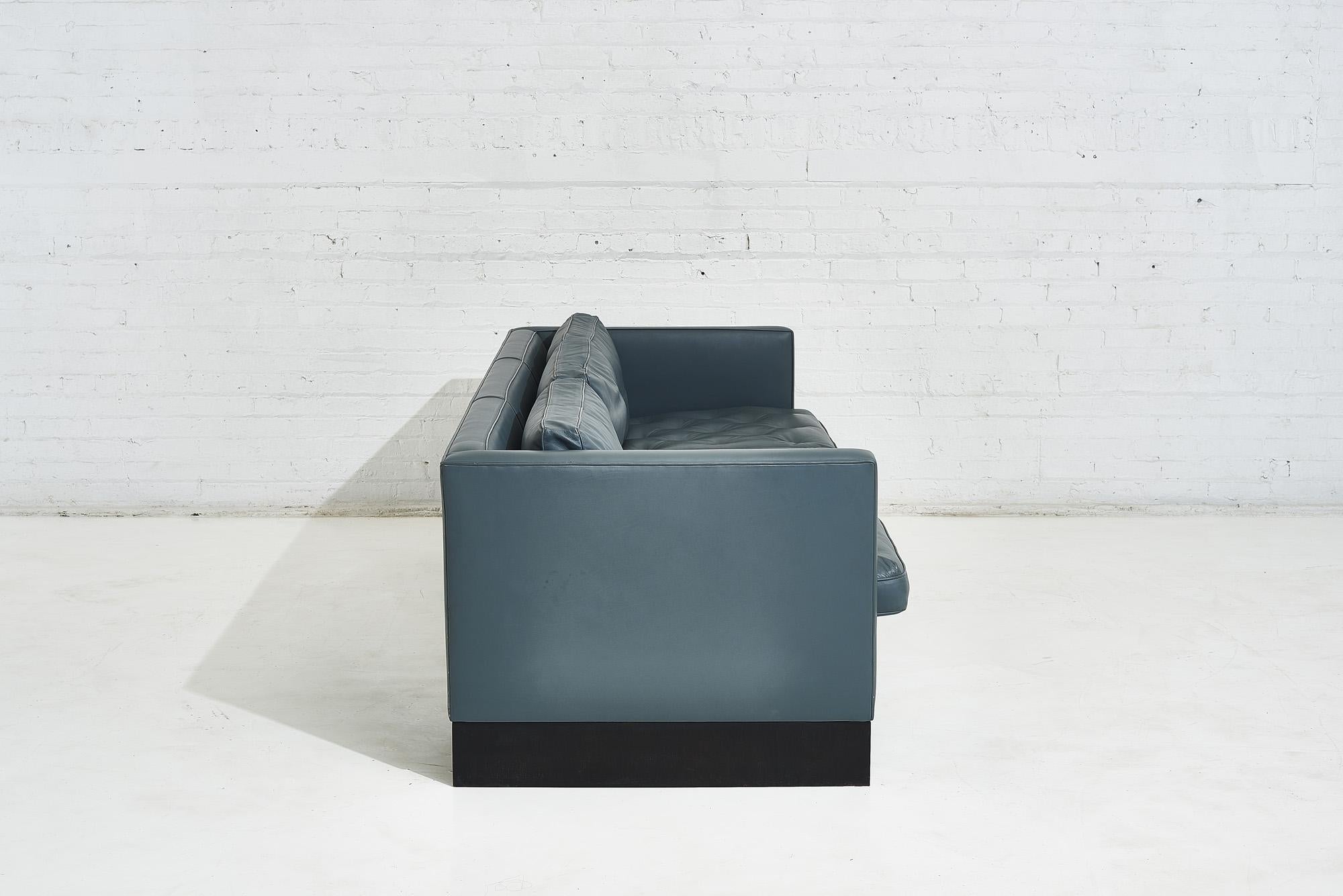 Blue Leather Sofa, Ludwig Mies van der Rohe, 1980 4