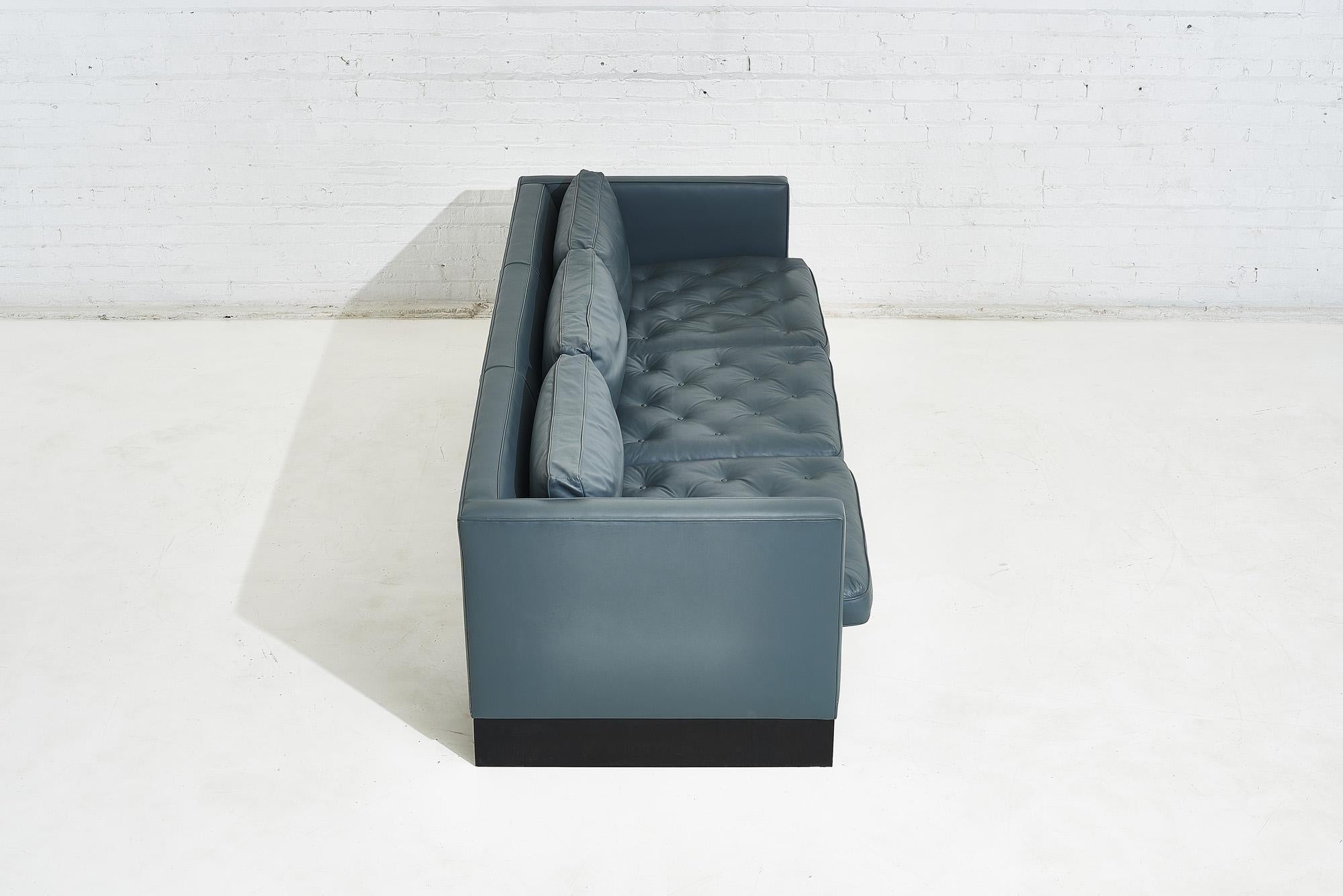 Blue Leather Sofa, Ludwig Mies van der Rohe, 1980 5