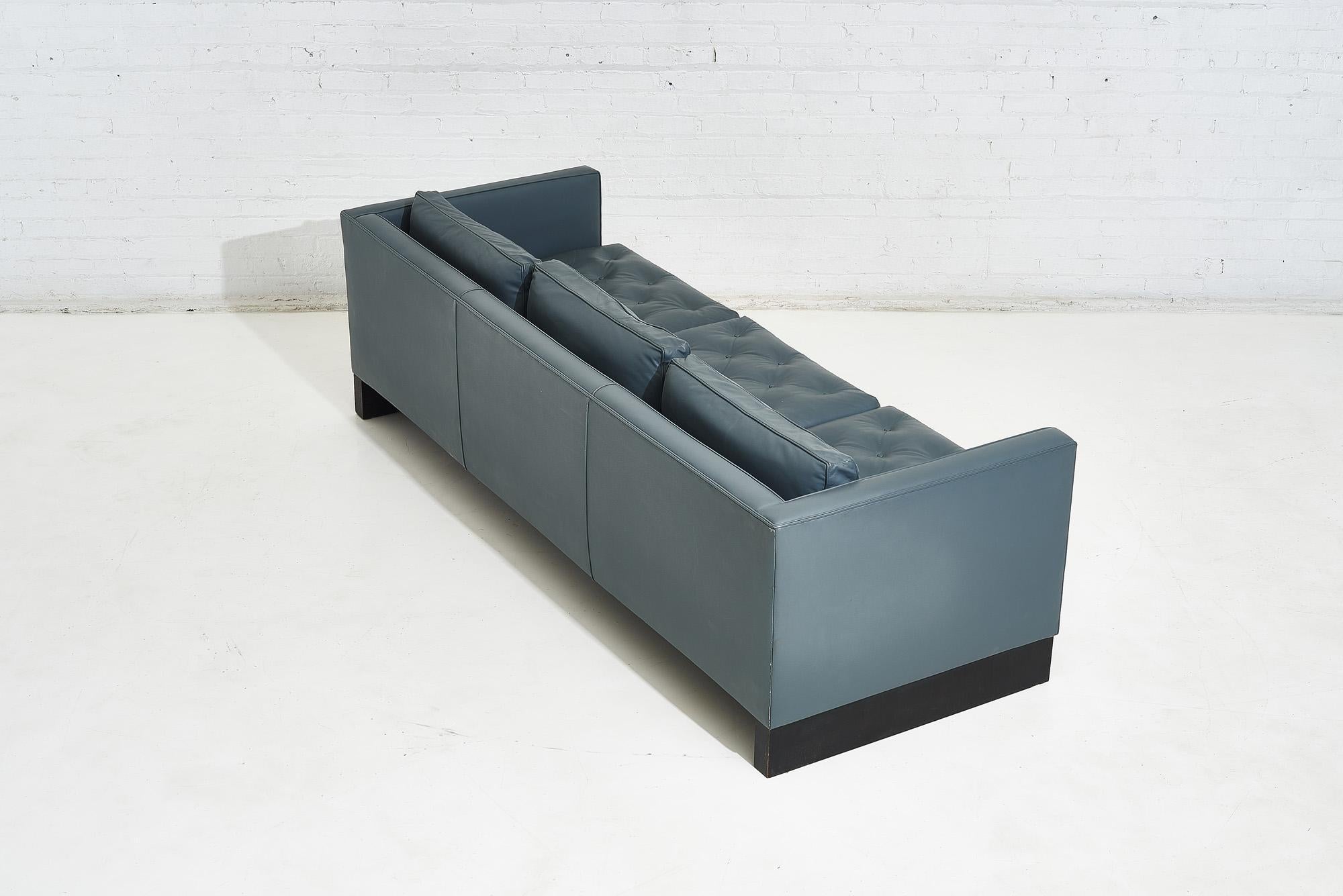 Blue Leather Sofa, Ludwig Mies van der Rohe, 1980 7