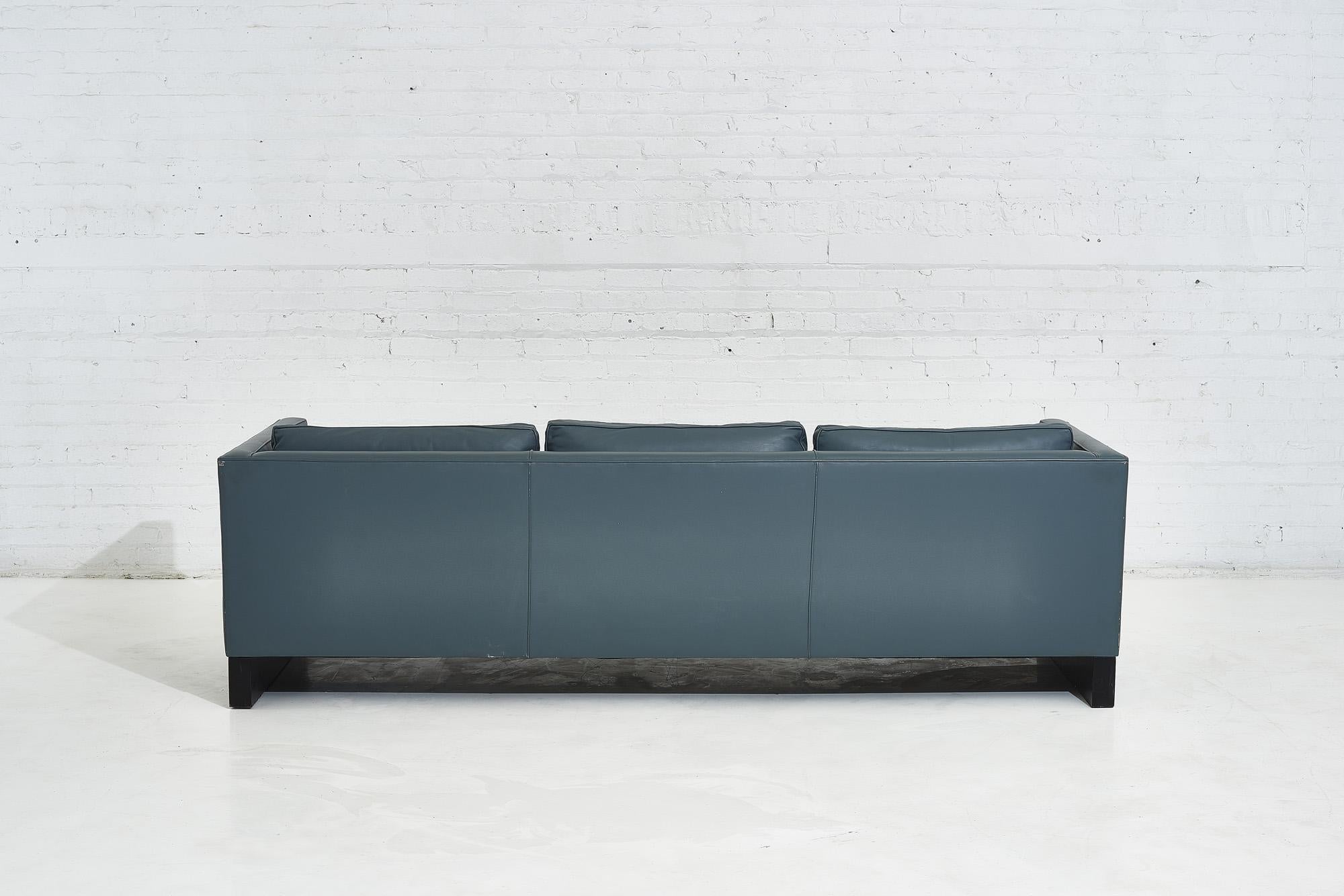 Blue Leather Sofa, Ludwig Mies van der Rohe, 1980 9