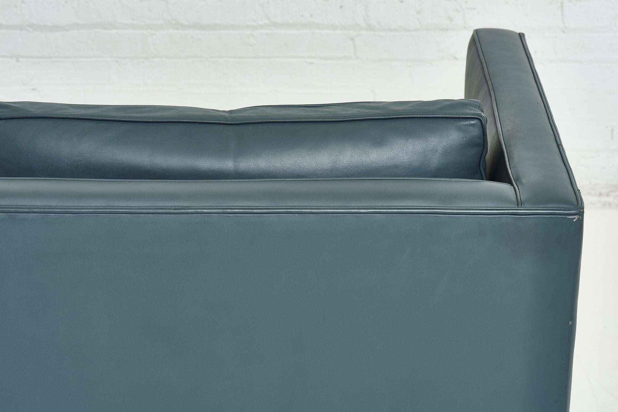 Blue Leather Sofa, Ludwig Mies van der Rohe, 1980 11