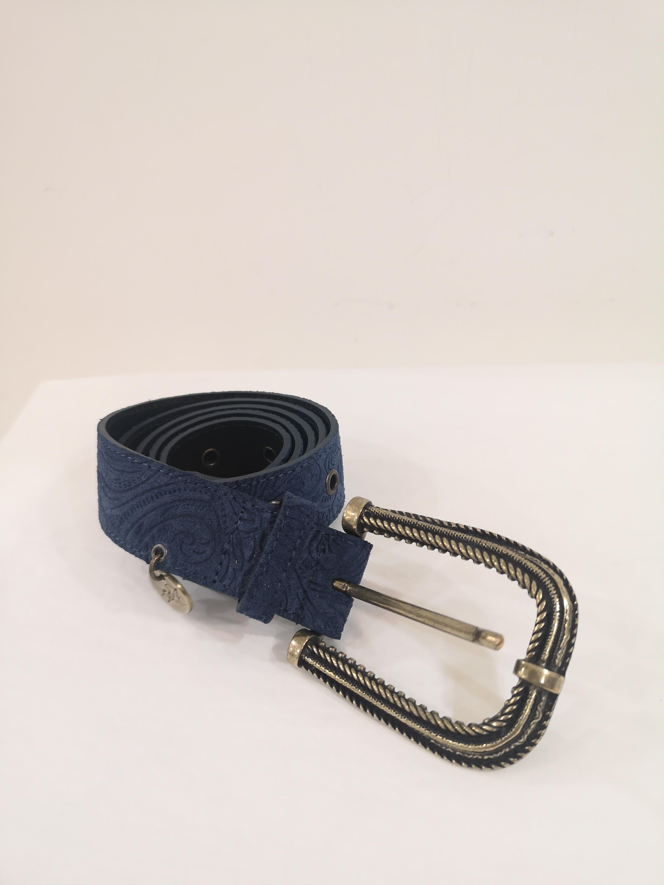 Women's or Men's Blue leather suede belt NWOT