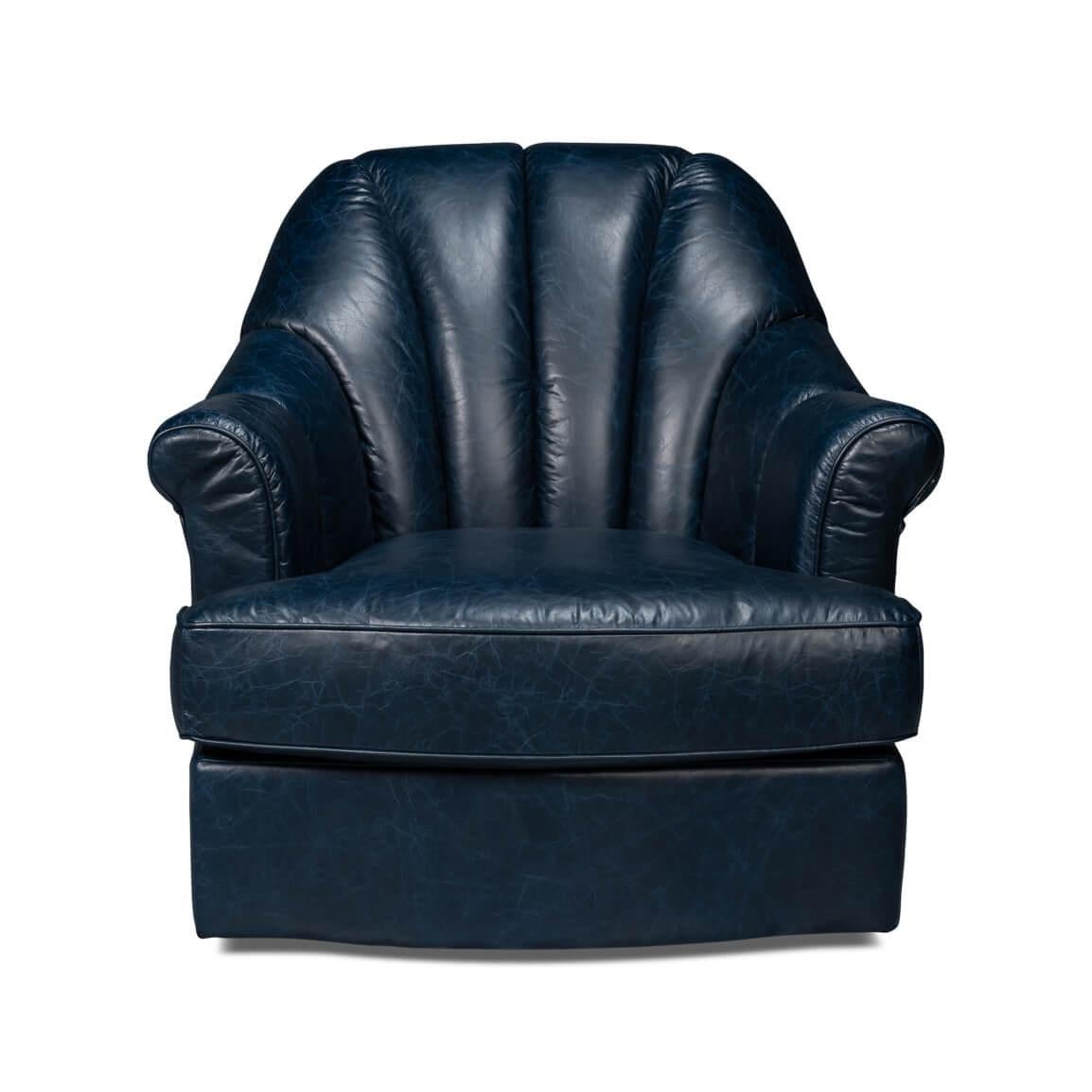 
A haven of relaxation where classic design meets cloud-like comfort. With its generously padded, rolled armrests and deep, inviting seat cushion, this chair is a call to leisure, crafted in premium full-grain leather that exudes warmth and