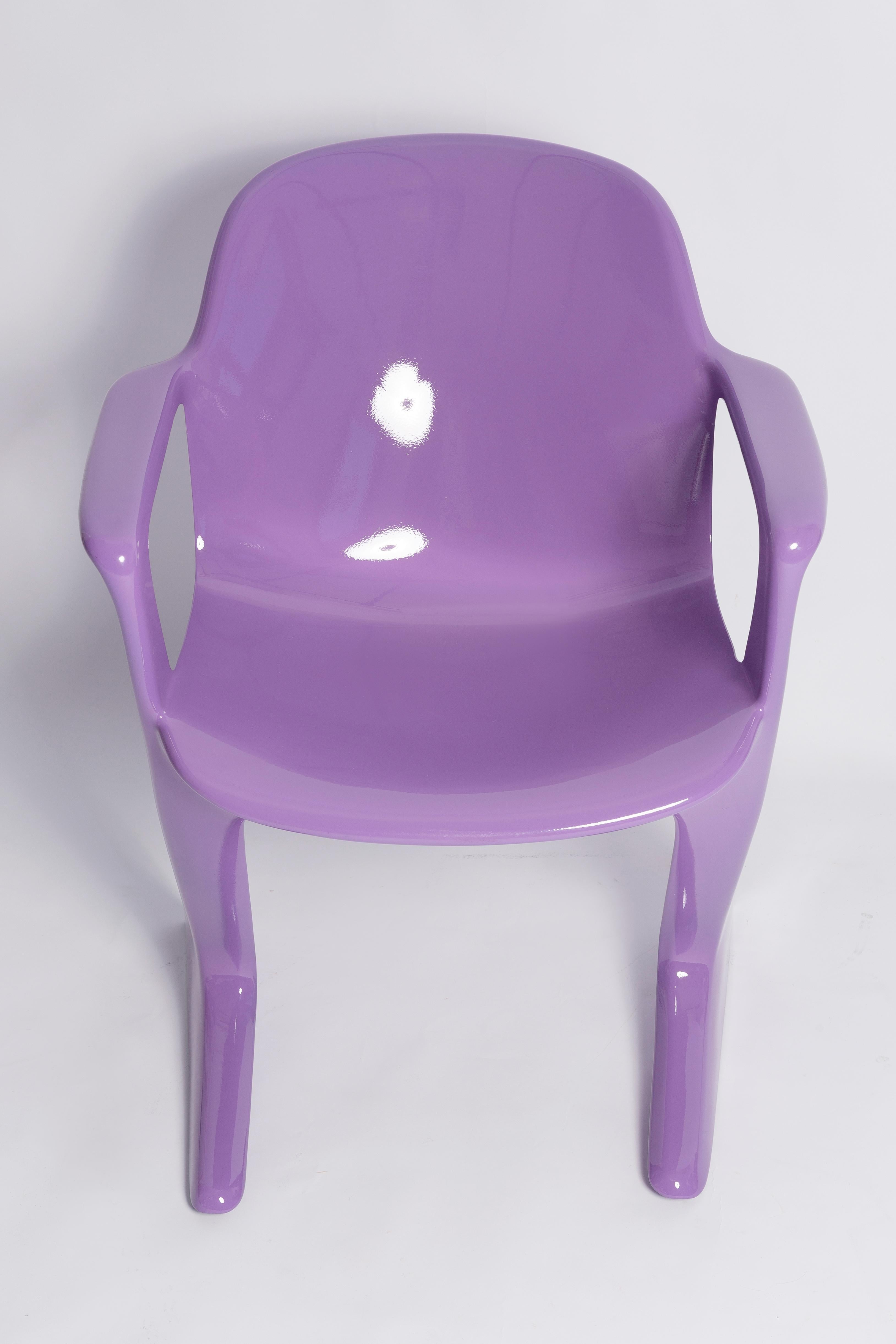 Blue Lilac Kangaroo Chair Designed by Ernst Moeckl, Germany, 1968 For Sale 3