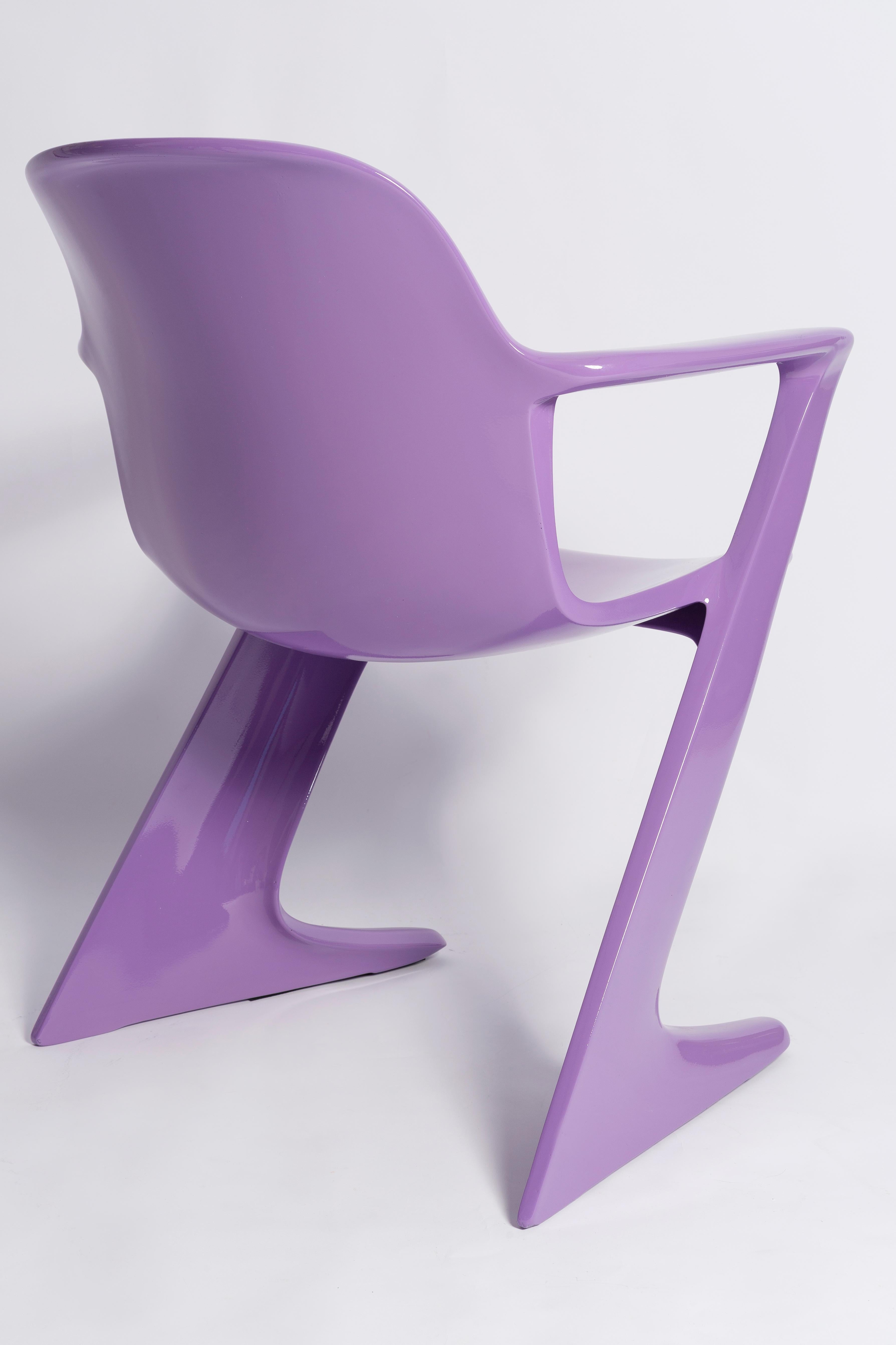 Blue Lilac Kangaroo Chair Designed by Ernst Moeckl, Germany, 1968 For Sale 4