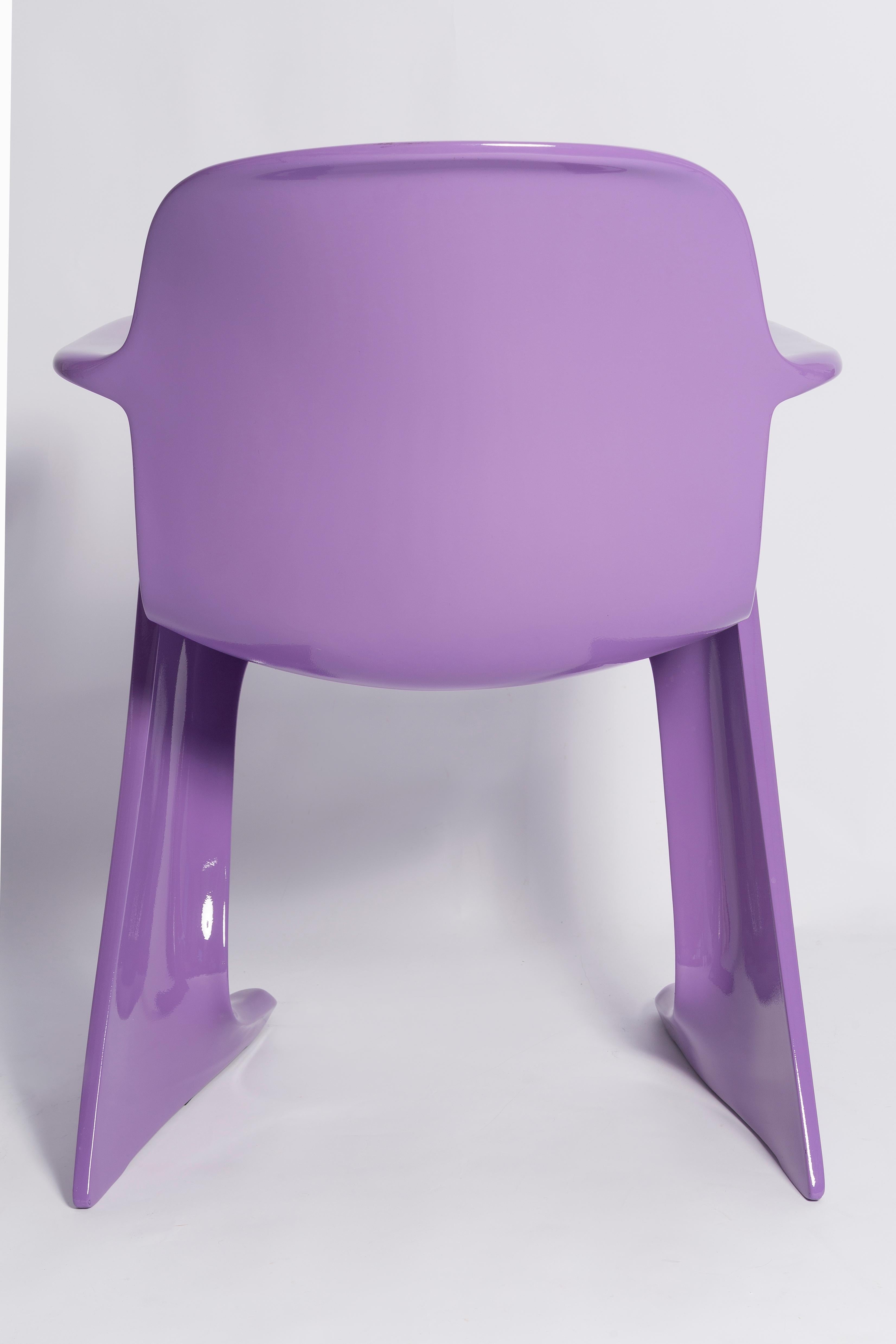 Blue Lilac Kangaroo Chair Designed by Ernst Moeckl, Germany, 1968 For Sale 5