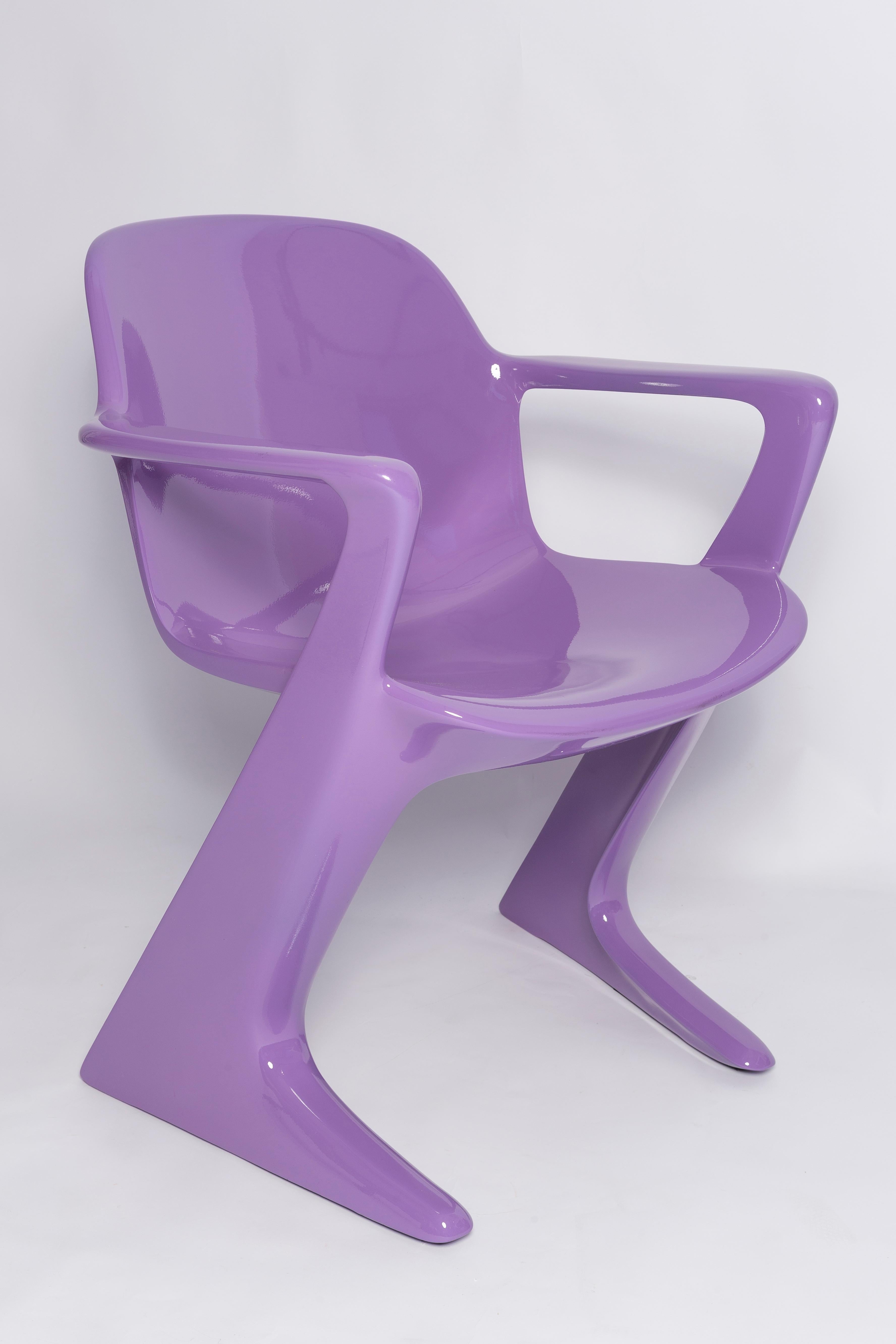 Mid-Century Modern Blue Lilac Kangaroo Chair Designed by Ernst Moeckl, Germany, 1968 For Sale