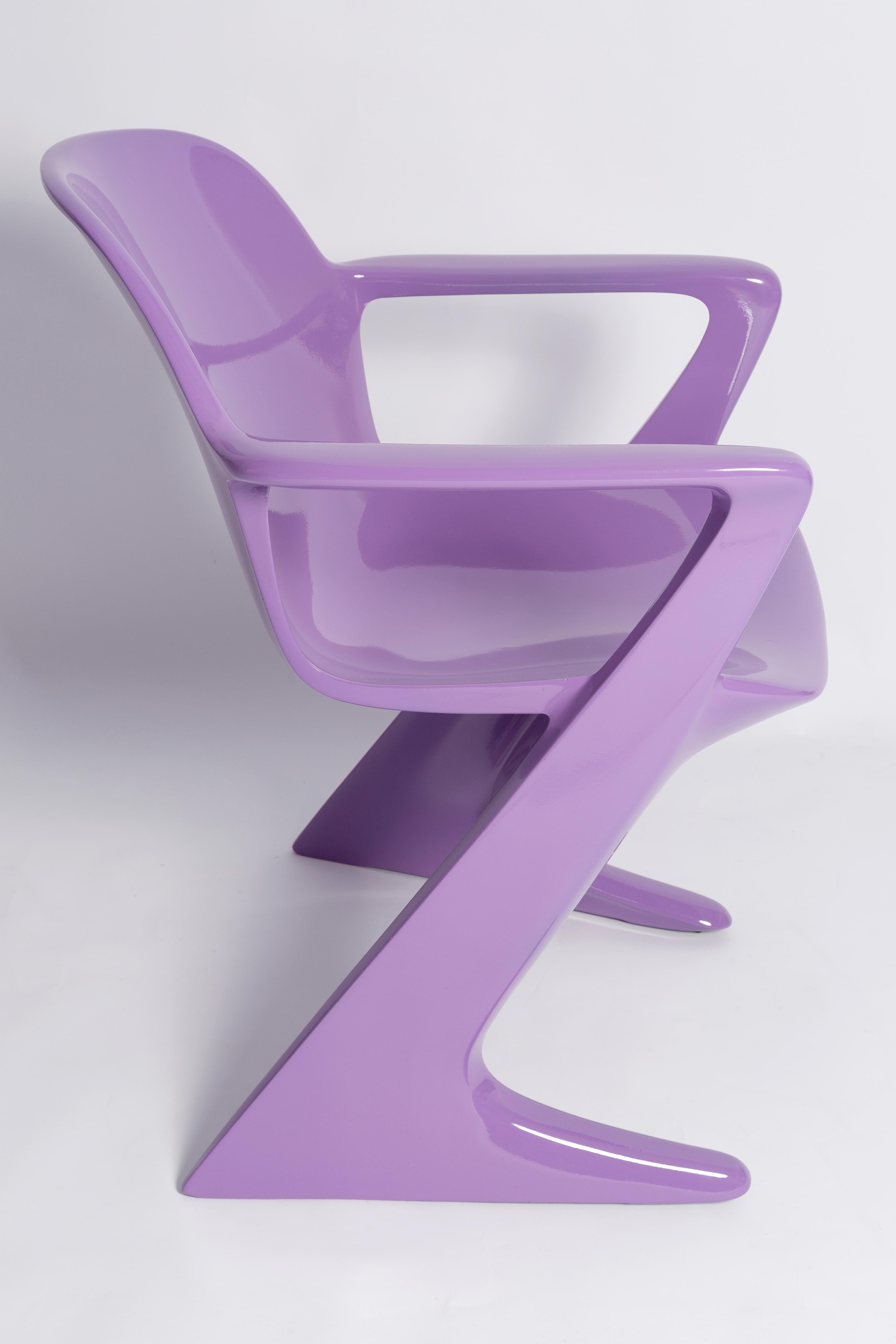 20th Century Blue Lilac Kangaroo Chair Designed by Ernst Moeckl, Germany, 1968 For Sale