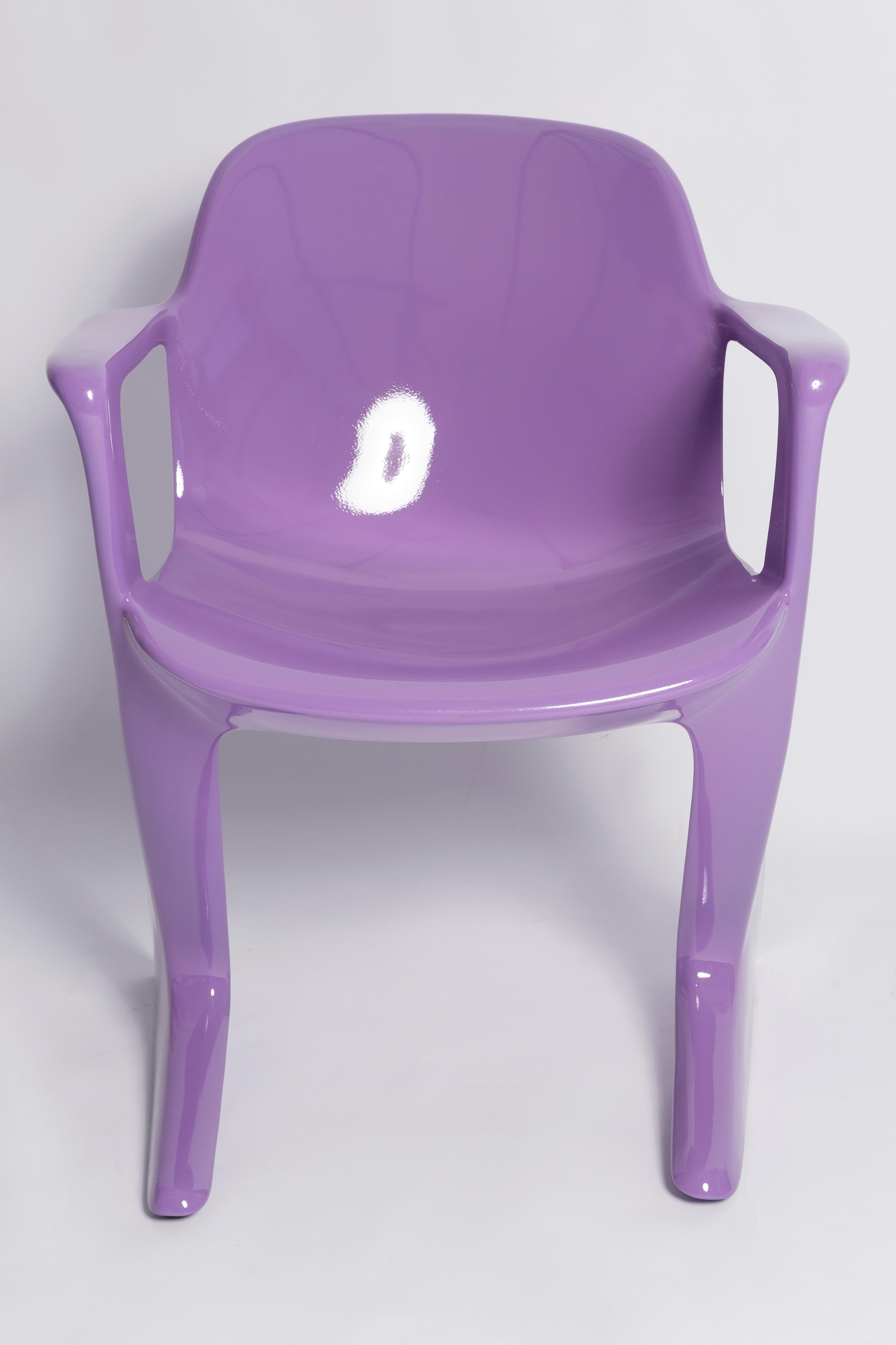 Blue Lilac Kangaroo Chair Designed by Ernst Moeckl, Germany, 1968 For Sale 2