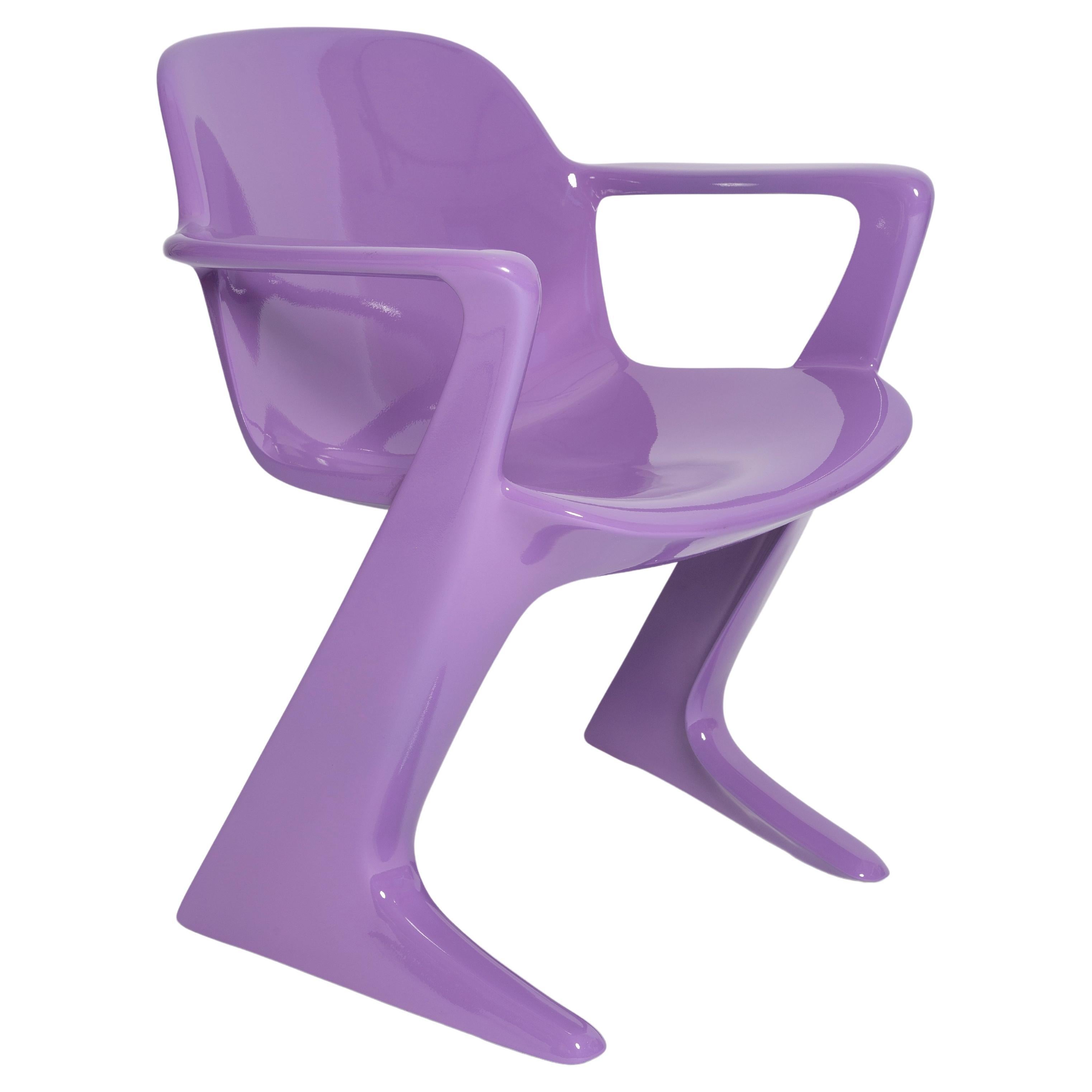 Blue Lilac Kangaroo Chair Designed by Ernst Moeckl, Germany, 1968 For Sale