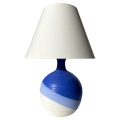 80s Blue, Lilac, White Danish Modernist Sculptural Table Lamp