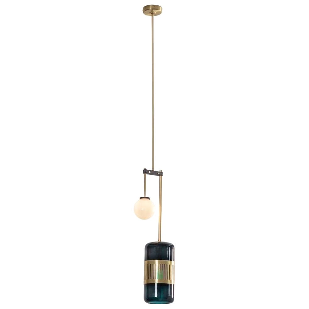 Blue Lizak Drop Pendant by Bert Frank