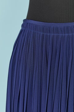 Blauer langer Faltenrock VIONNET