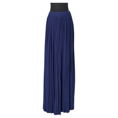 Blue long pleated skirt VIONNET
