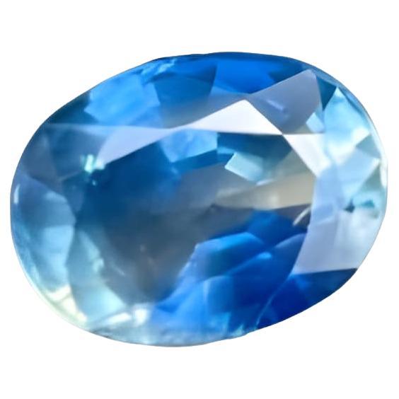 Blue Loose Sapphire Stone 2.00 Carats Step Oval Cut Natural Sri Lankan Gemstone For Sale
