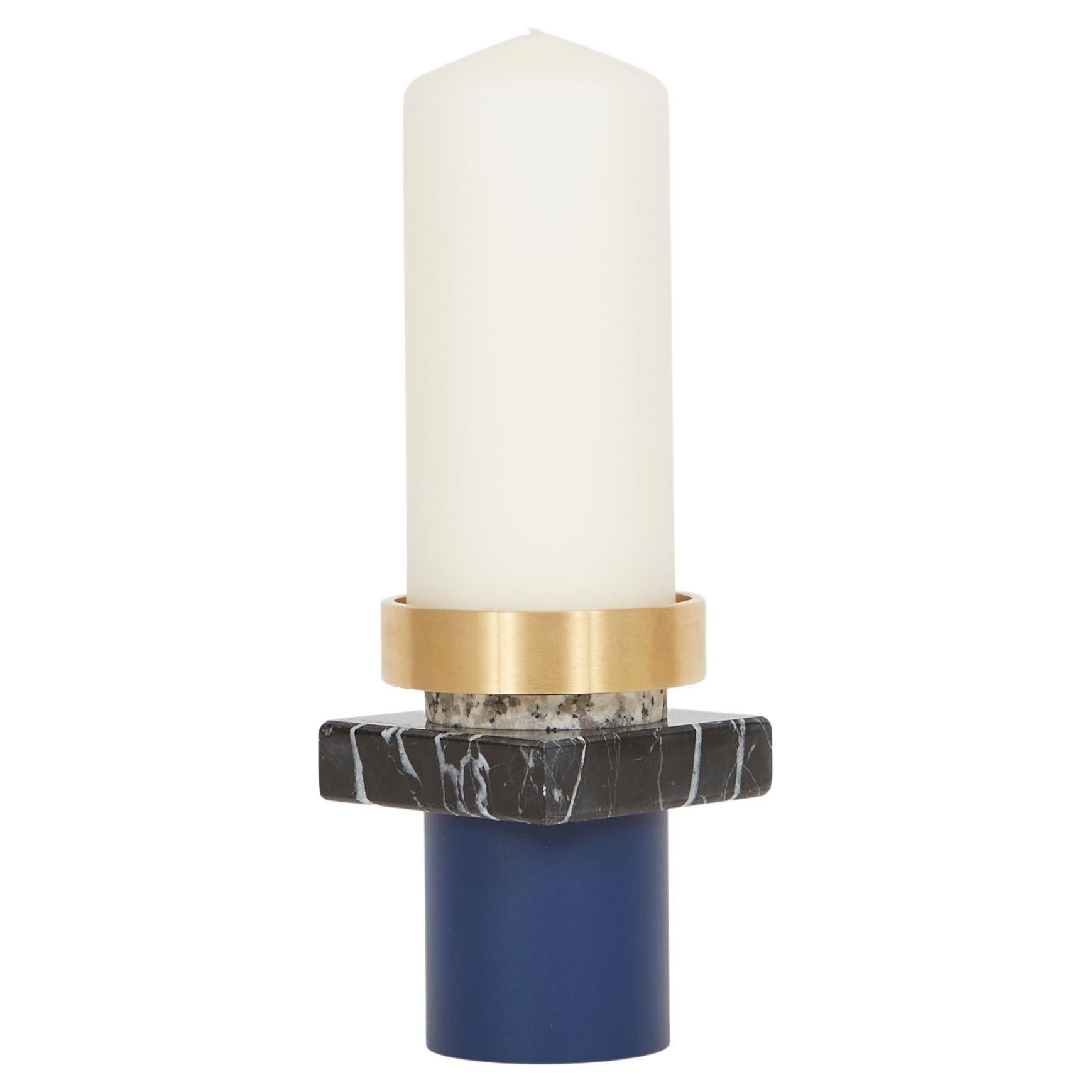 Yellow Louis Marble and Granite Candle Holder by Marine Breynaert For