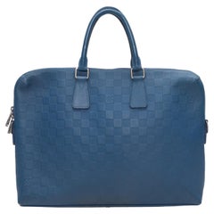 Blue Louis Vuitton Damier Infini Top Handle Bag
