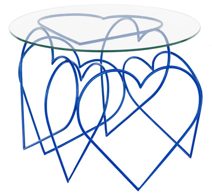 Lovely table by Roberta Rampazzo
Current Production
Dimensions: D 70 x H 52 cm
Materials: Steel, Paint

The Lovely side table is a special piece, handmade and with an unique design. Its seven hearts were strategically positioned to structure