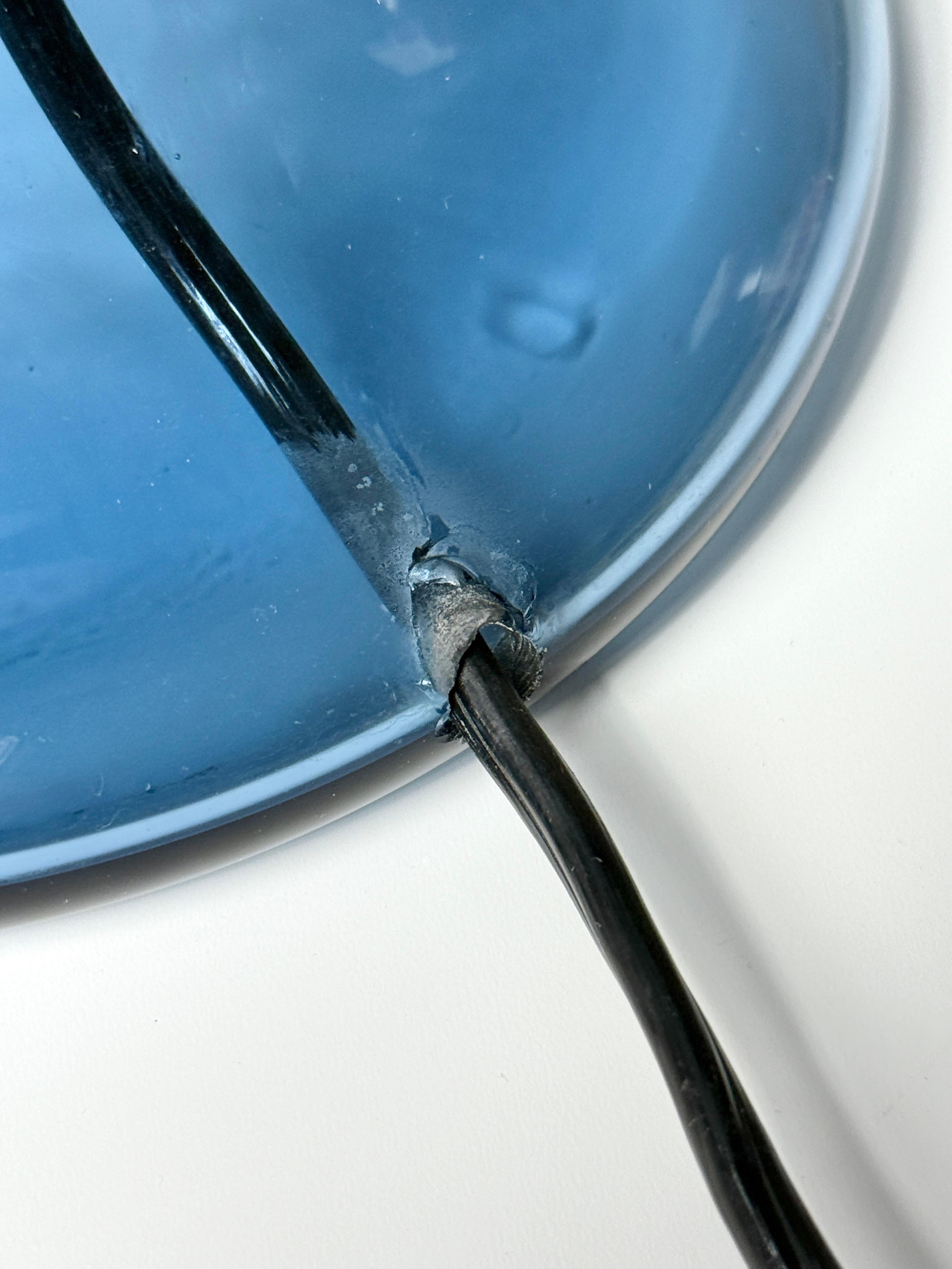 Blue LT 215 Murano Glass Table Lamp by Carlo Nason for AV Mazzega Italy 1960s For Sale 4