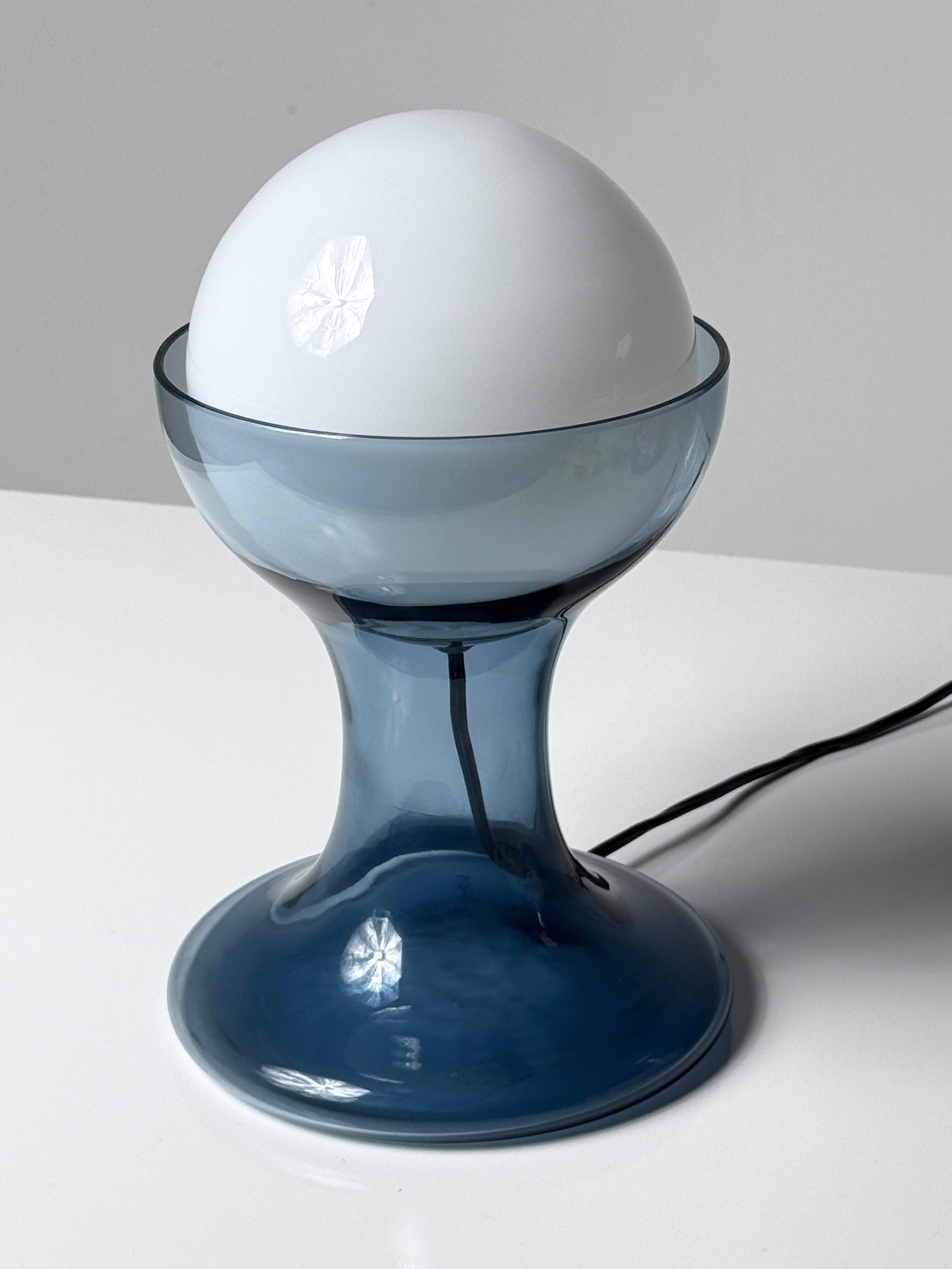 20th Century Blue LT 215 Murano Glass Table Lamp by Carlo Nason for AV Mazzega Italy 1960s For Sale