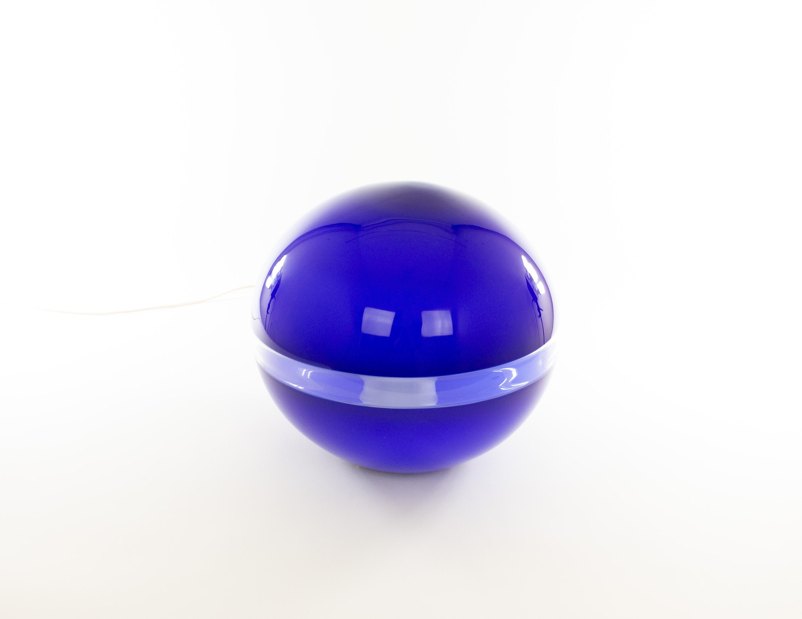 Mid-20th Century Blue LT 231 Table Lamp by Carlo Nason for A.V. Mazzega, 1970s