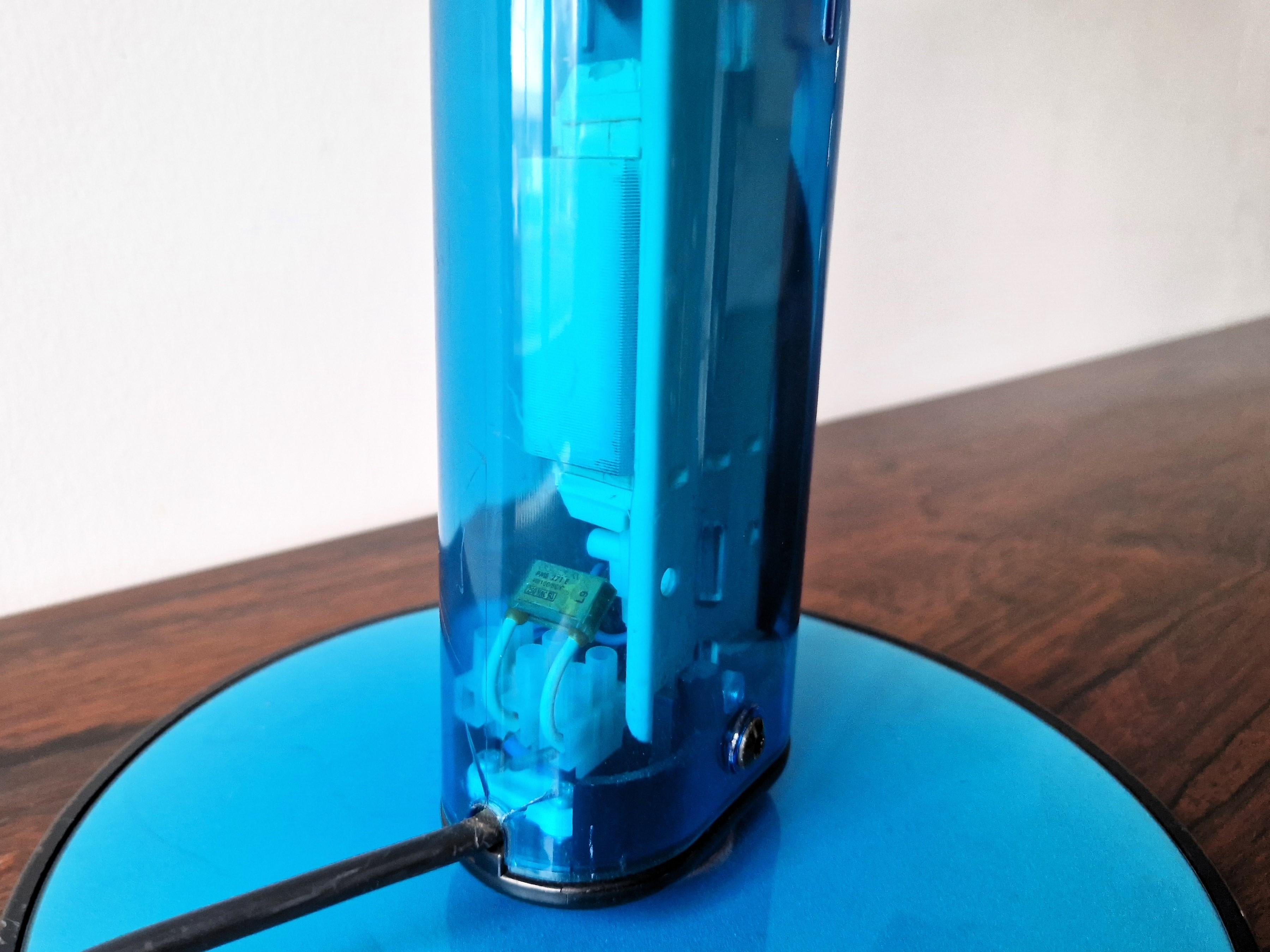 Mid-Century Modern Lampe de table bleue 