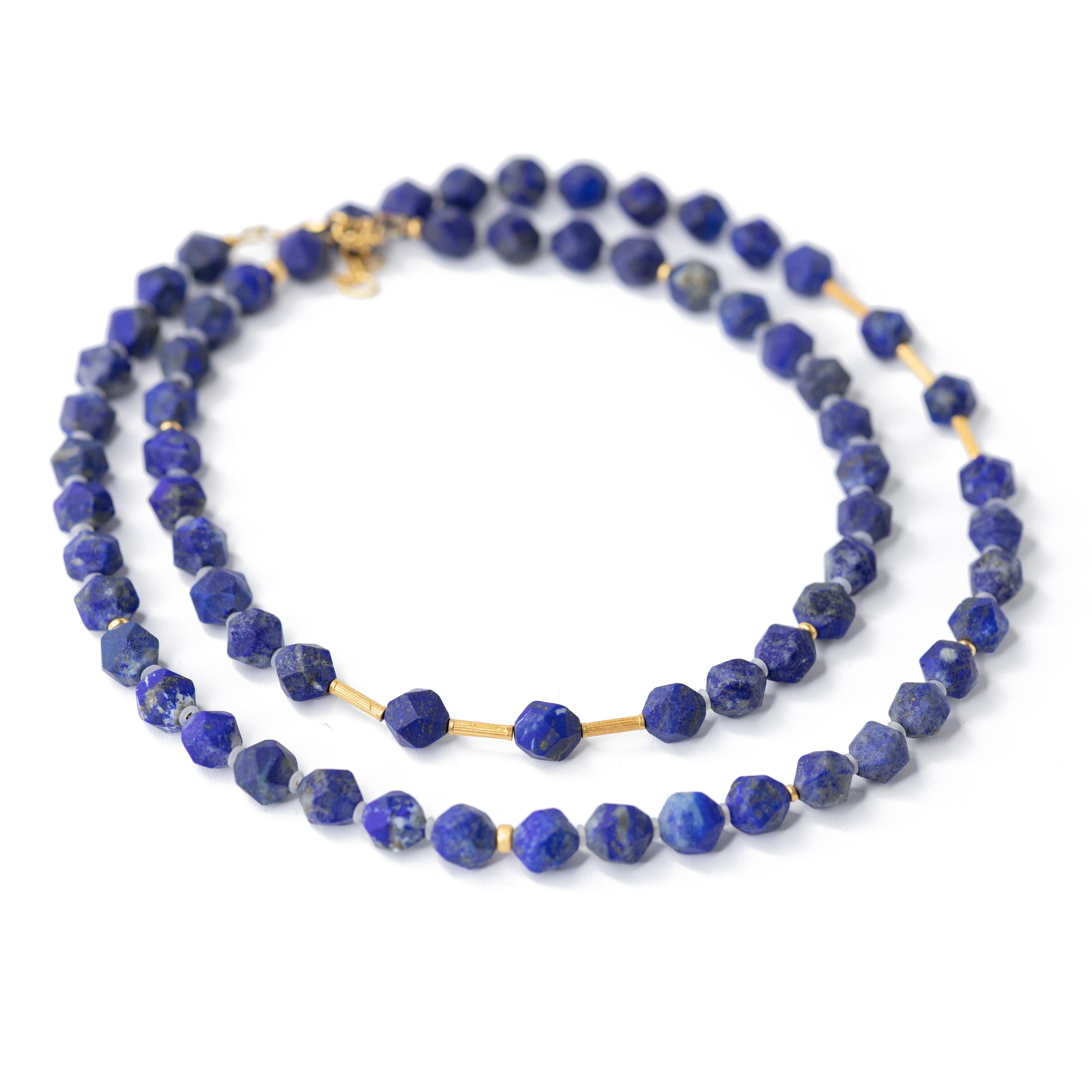 Women's Lapis Lazuli Necklace - Blue Madrid Lapis Necklace by Bombyx House For Sale