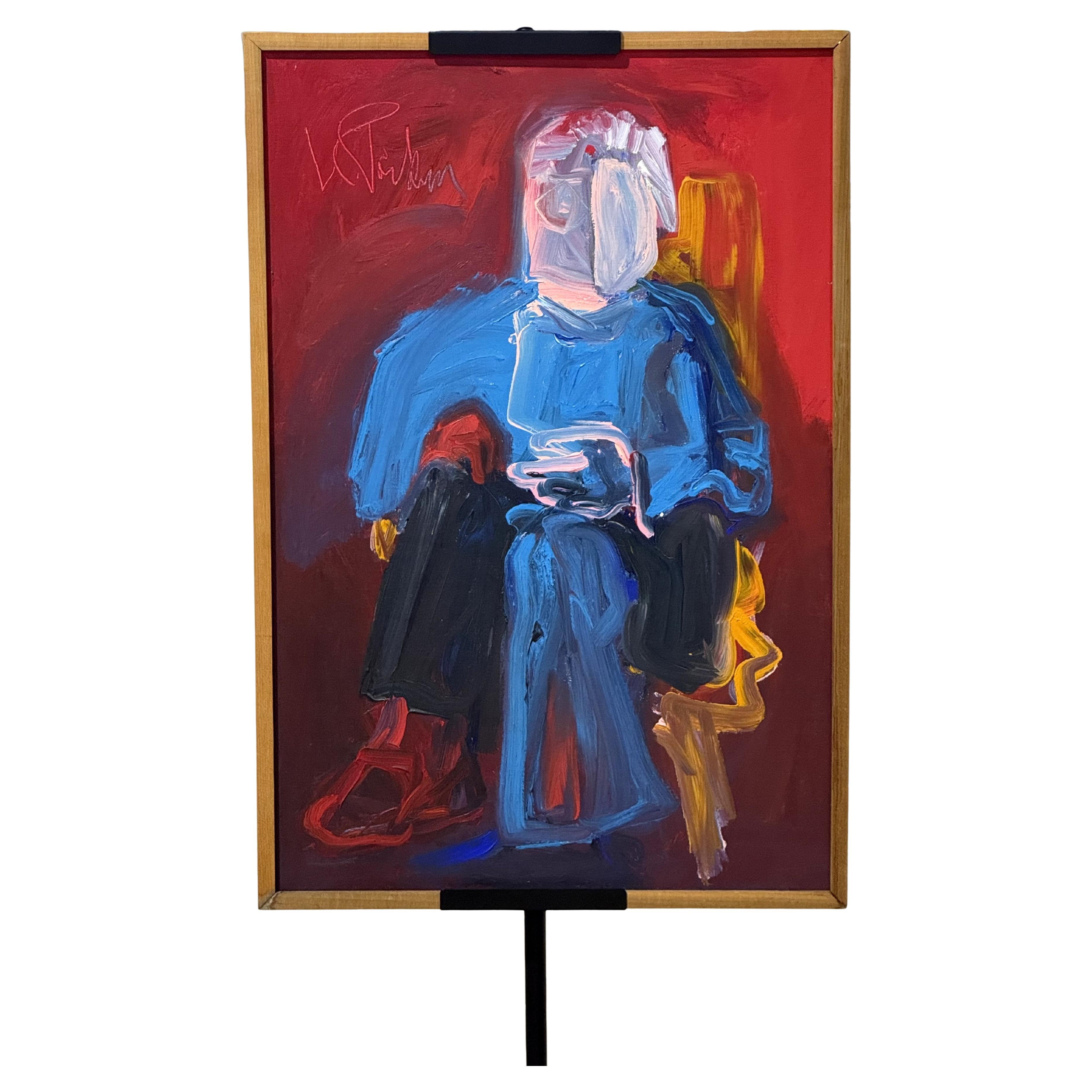 Blue Man by Virginia Cohn Parkum (1943-2025) im Angebot