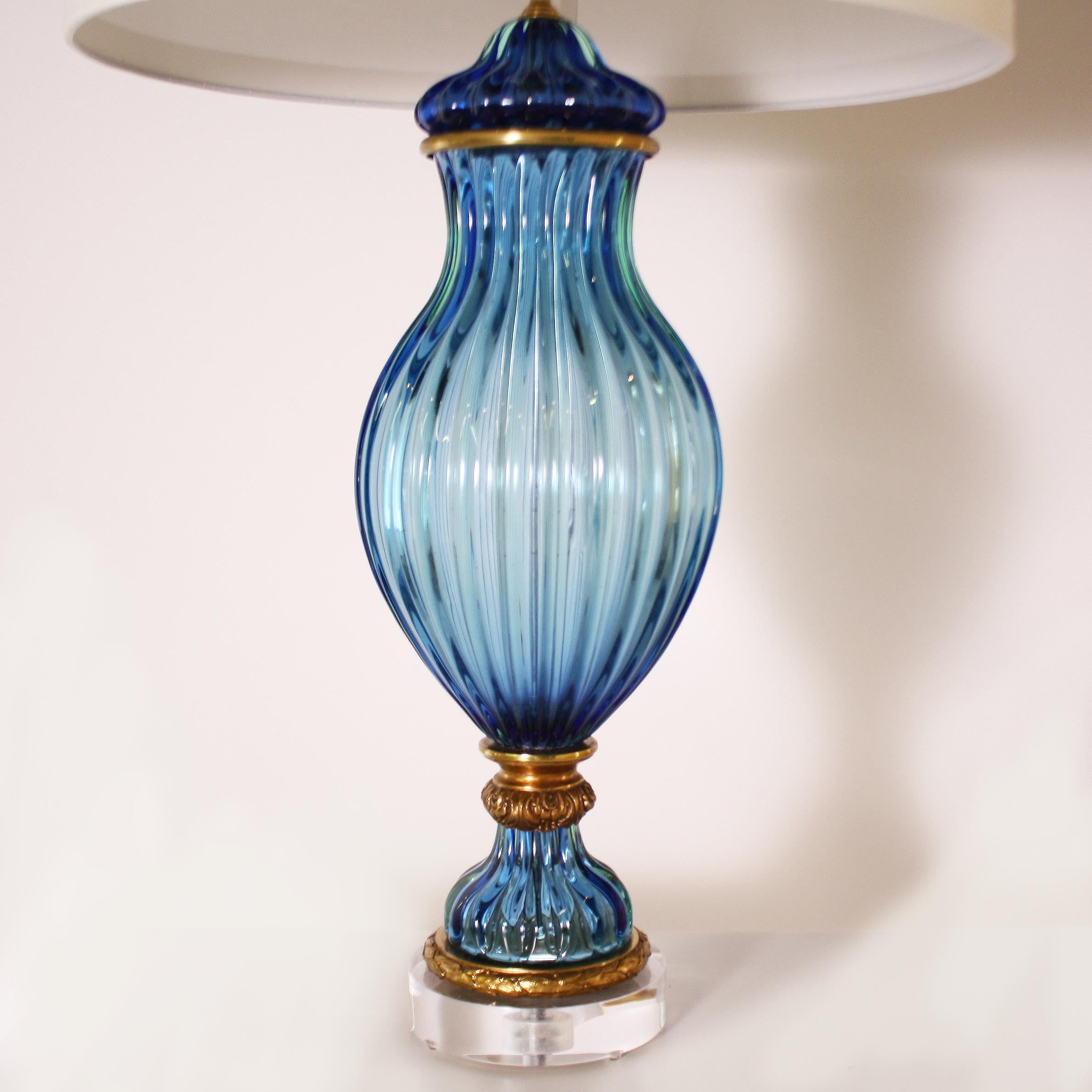 Blue Marbro Italian glass lamp, circa 1950
$5500.