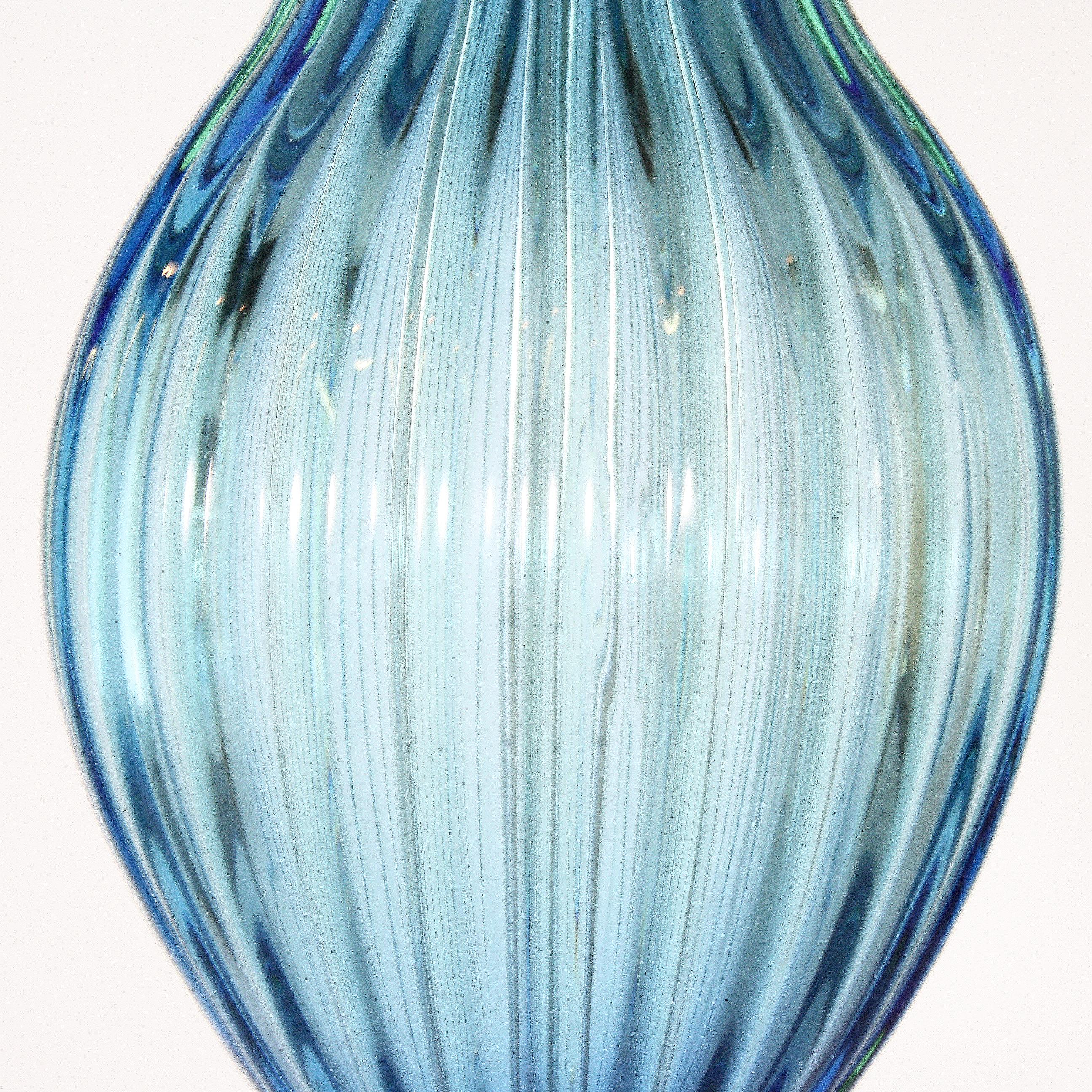 Mid-20th Century Blue Marbro Italian Glass Lamp, circa 1950