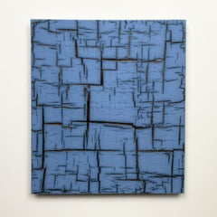 Blue Matrix - Ceramic wall art by William Edwards