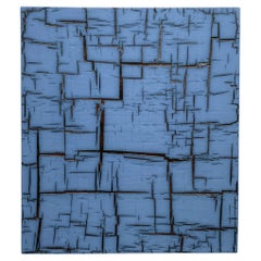 Blaue Matrix – Keramik-Wandkunst von William Edwards