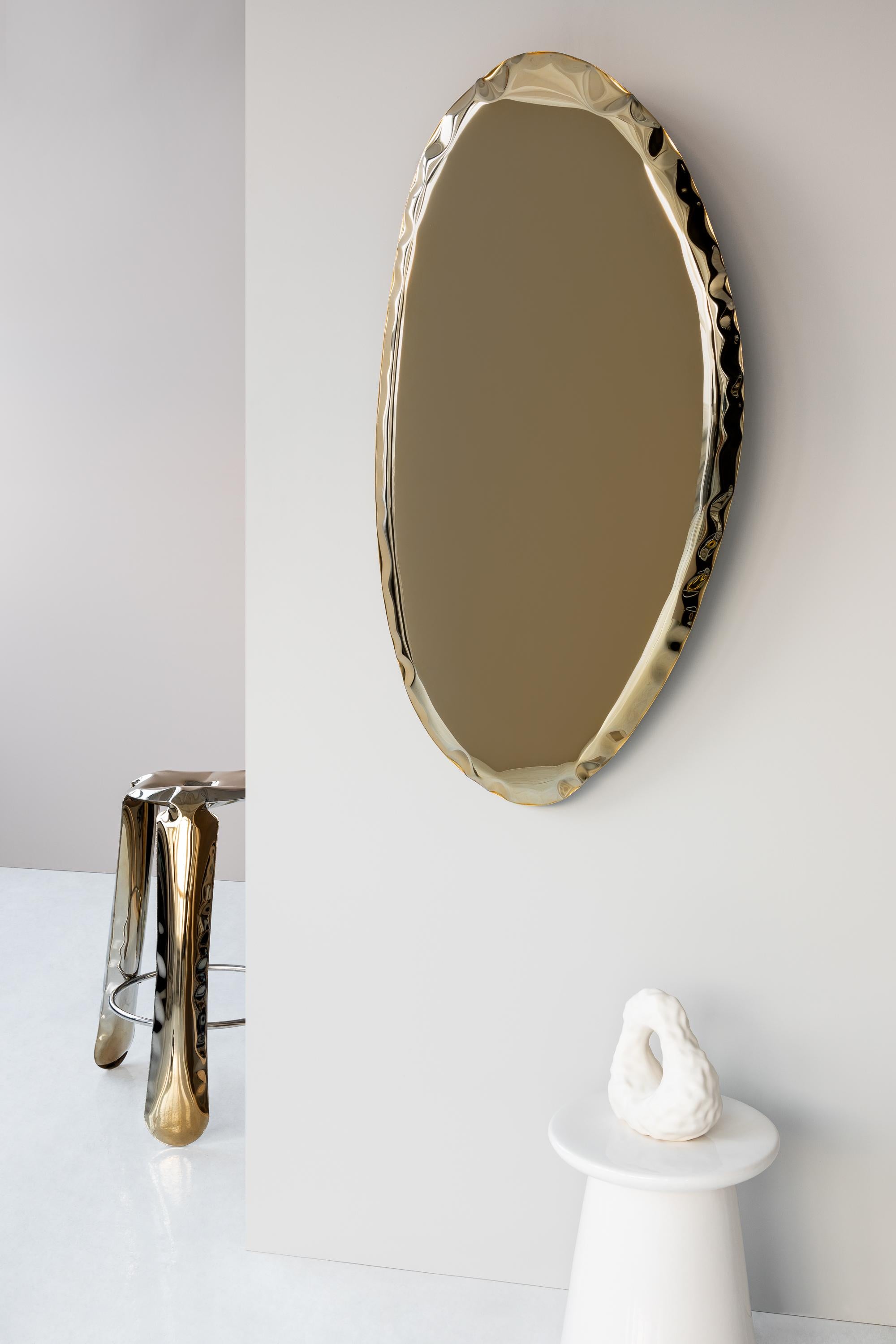 Blue Matt Tafla O4 Wall Mirror by Zieta In New Condition For Sale In Geneve, CH