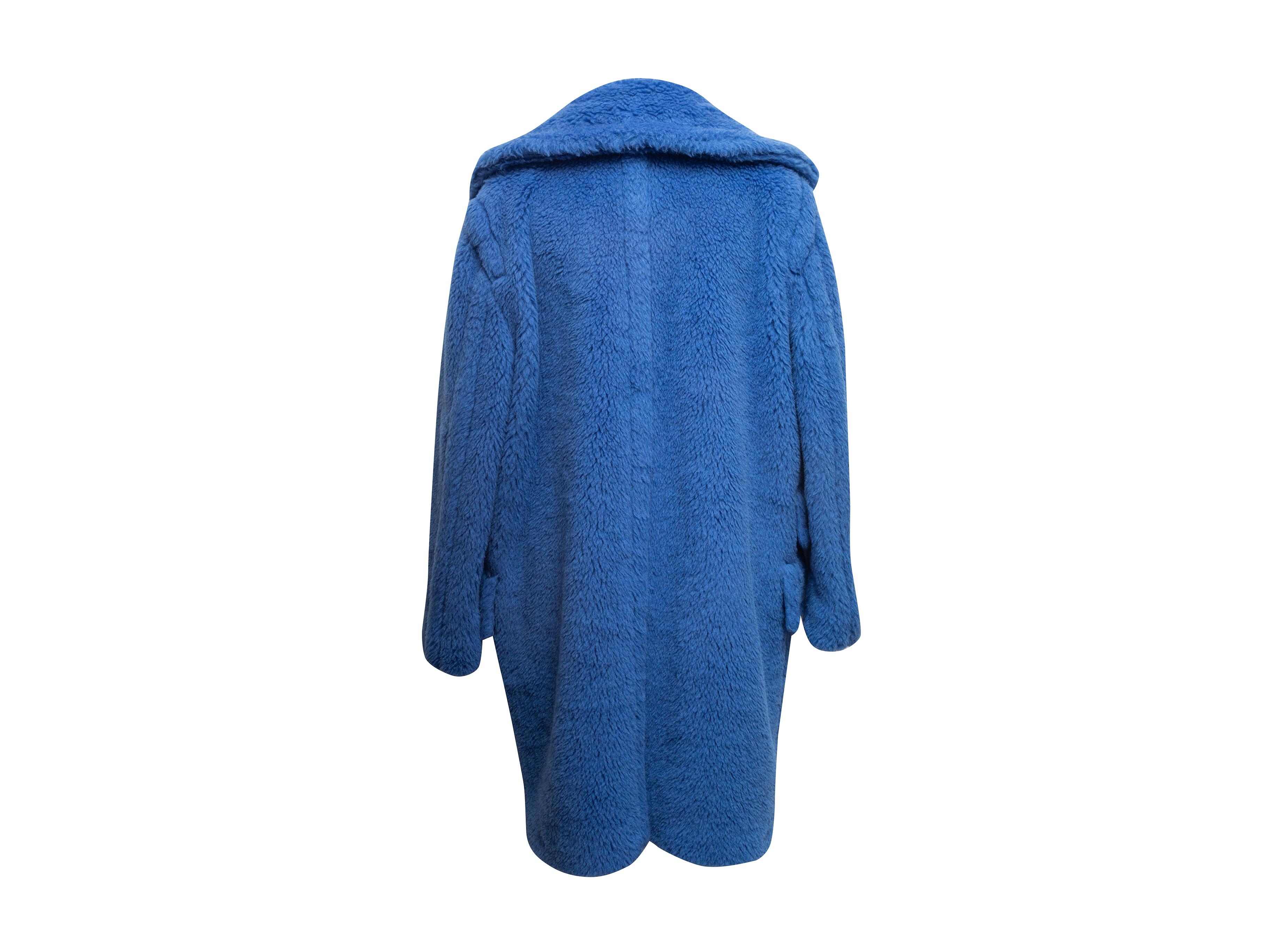 Blu Cappotto doppiopetto in misto alpaca blu Max Mara Taglia IT 48 in vendita