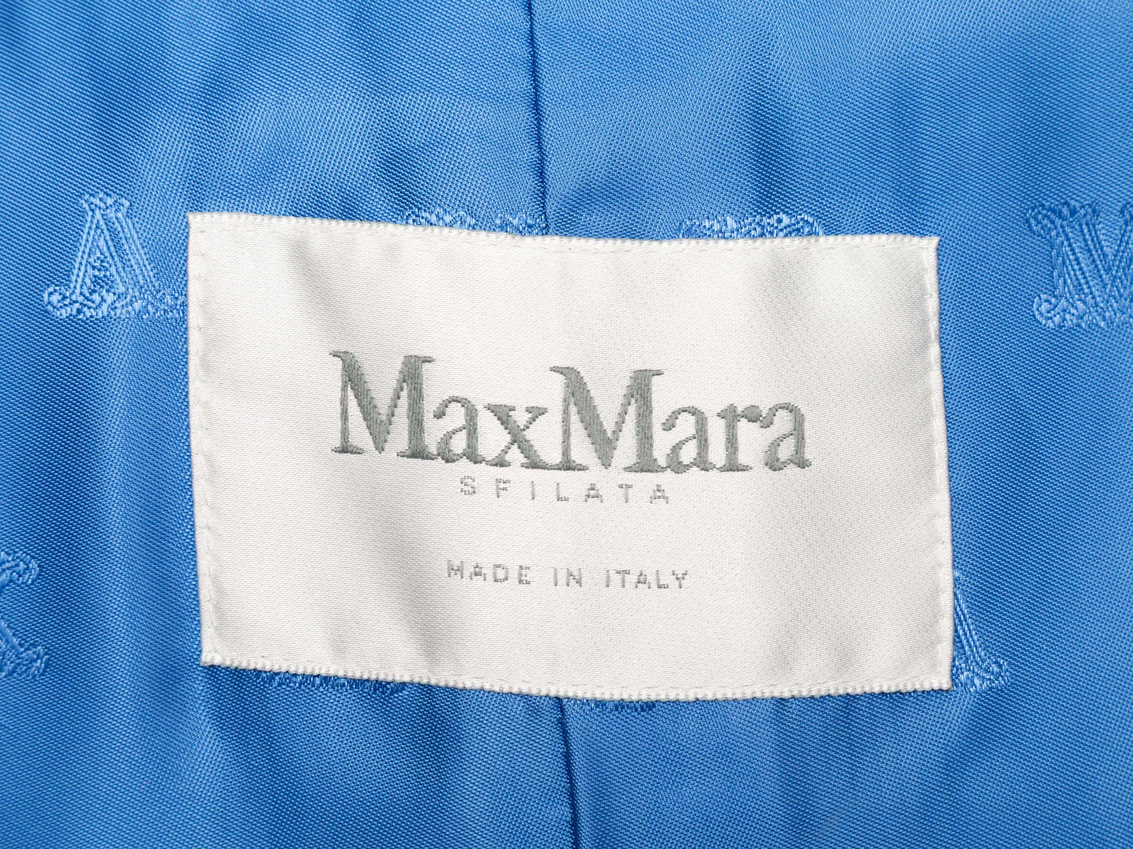 Donna Cappotto doppiopetto in misto alpaca blu Max Mara Taglia IT 48 in vendita