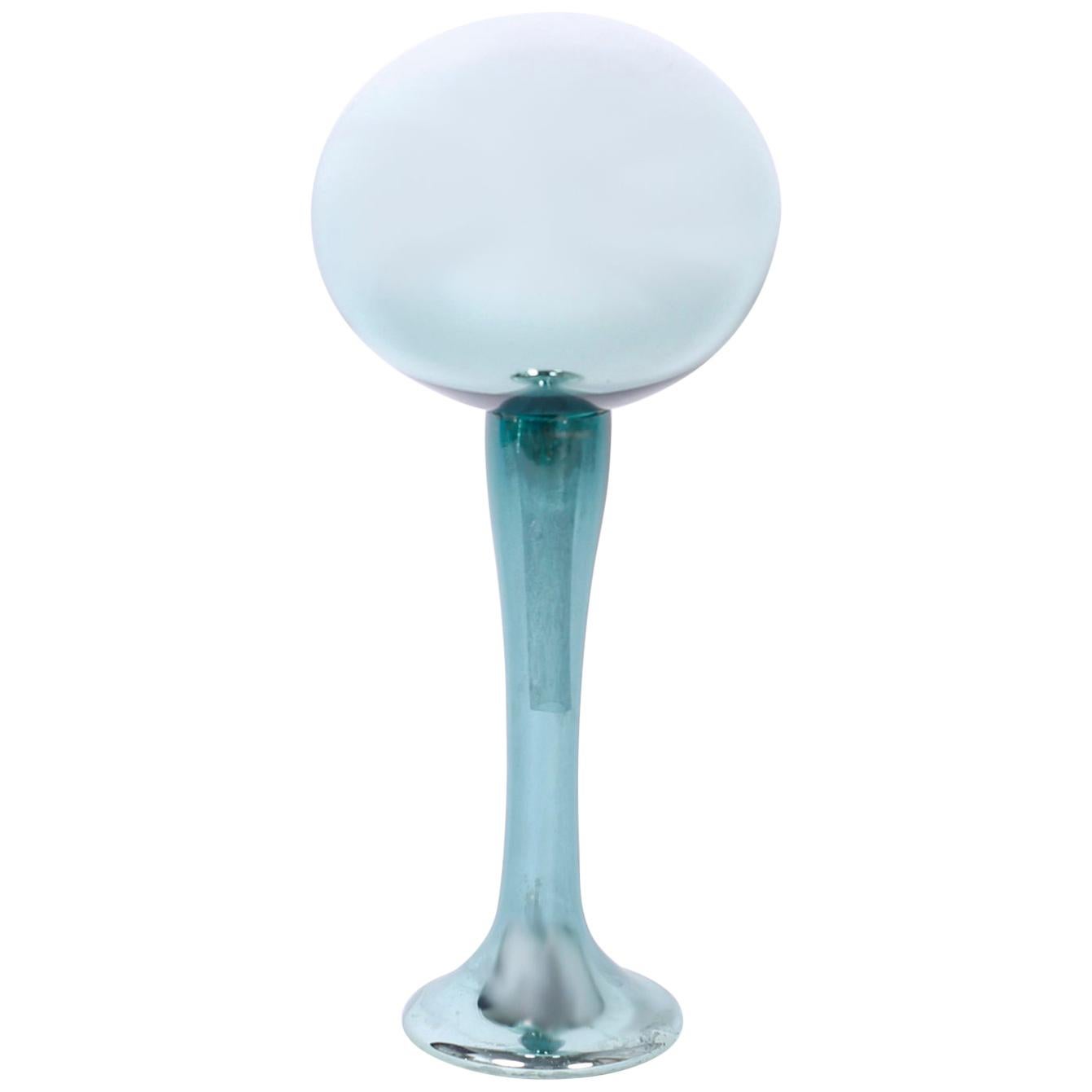 Blue Mercury Glass Gazing Ball For Sale