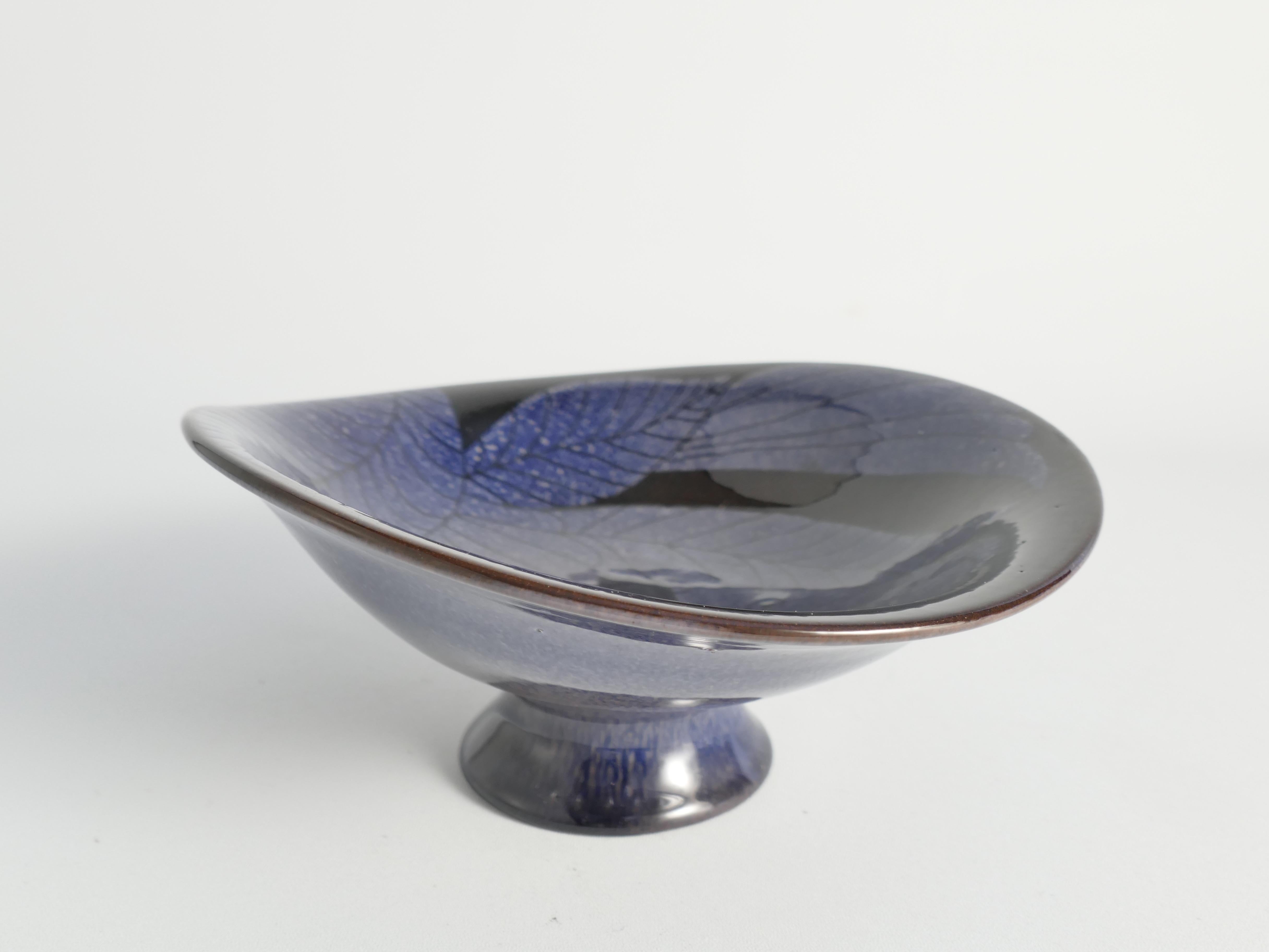Blaue Meerjungfrauen- und Fischschale,  „Athene“-Serie von Anna Lisa Thomson, Upsala Ekeby im Angebot 4