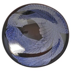 Sirène bleue et bocal à poissons,  Série Athene d'Anna Lisa Thomson, Upsala Ekeby