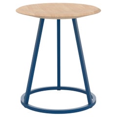 Sgabello Gustave in metallo blu 45 cm Nature Oak di HARTO