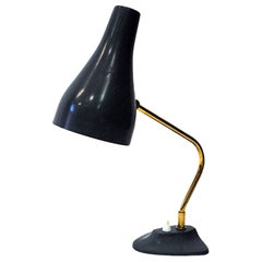 Blue Metal Table and Desk Lamp by ASEA, Sweden, 1950s