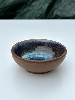 Blaue Michael Andersen Steingut-Videopoche, 1960er Jahre