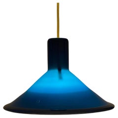 Lampe suspendue bleue Michael Bang AT&T par Holmegaard, Danemark, années 1970