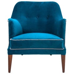 Blue Midcentury Armchair