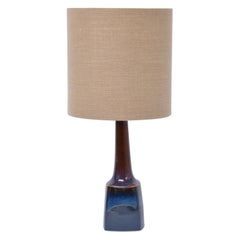 Blue Midcentury Ceramic Table Lamps Model 941 by Soholm